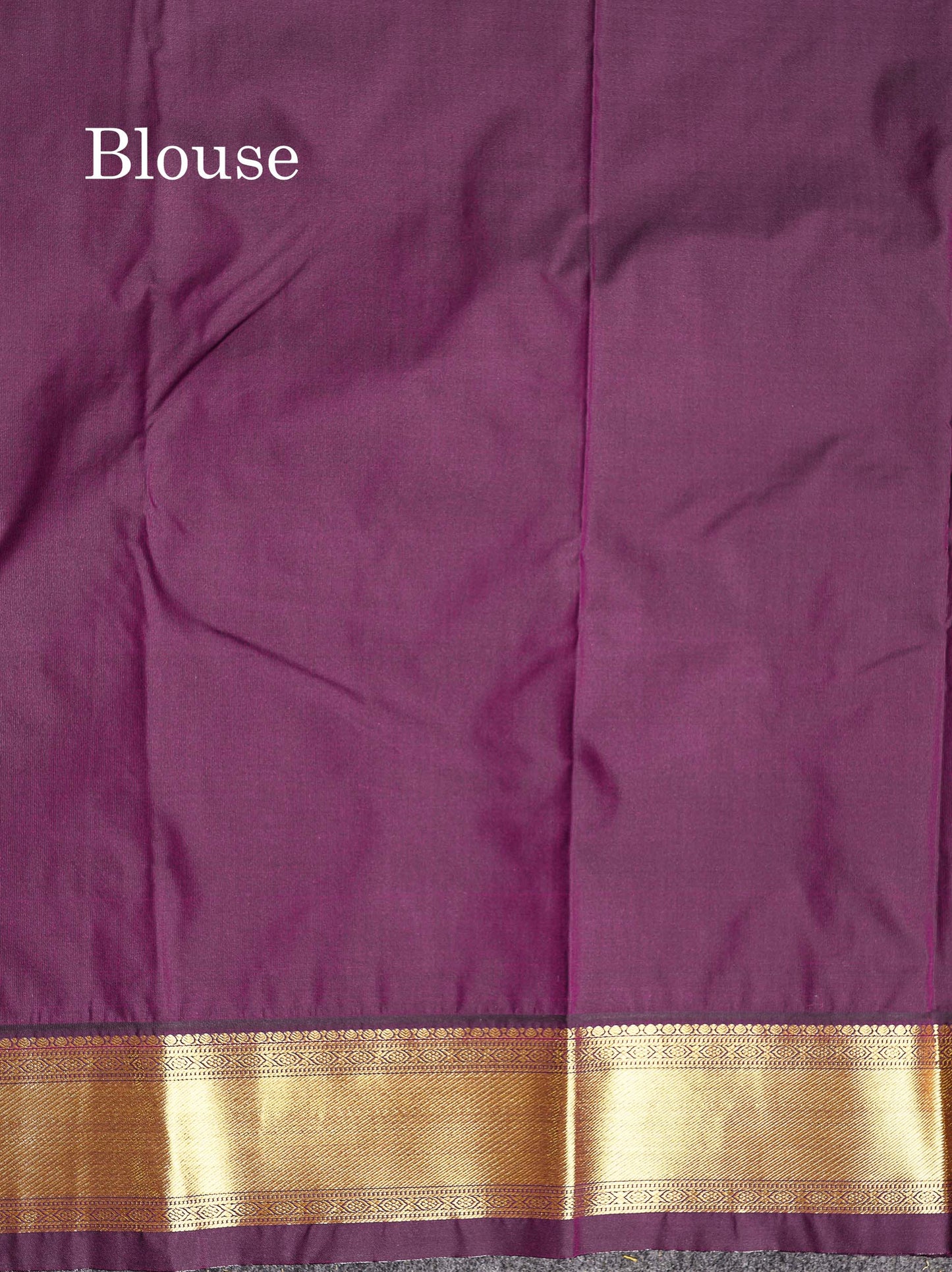 Semi Silk Saree - Paalum Pazham Checks With Traditional Buttas & Dark Purple Border