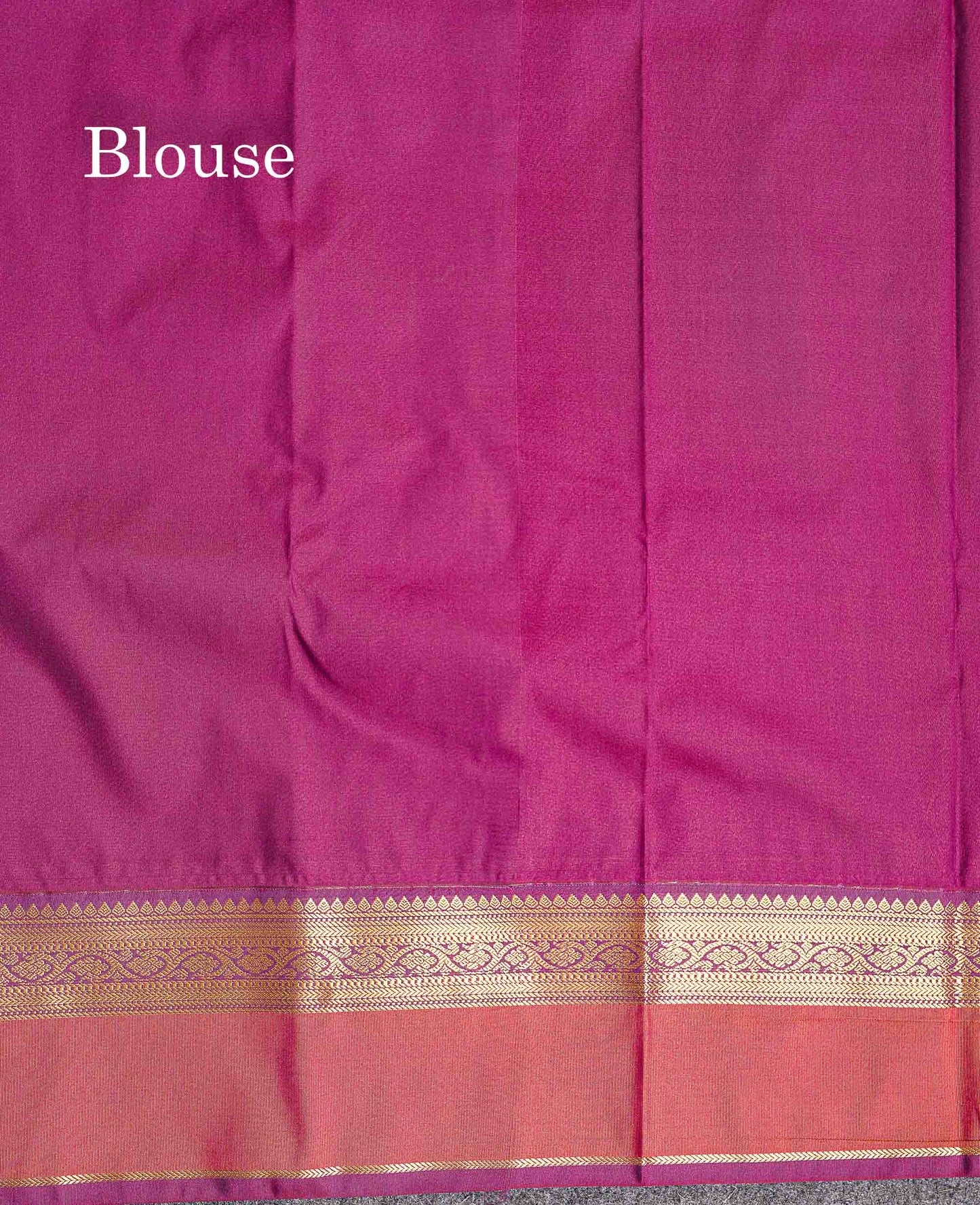 Semi Silk Saree - Multicolour Body Small Checks With Magenta Traditional Border