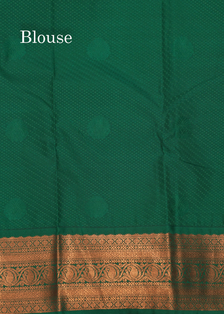 Pink Colour Semi Silk Saree With Green Border