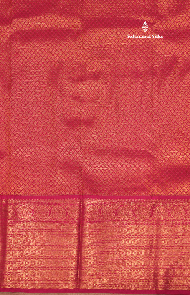 Sandal Colour Semi Silk Saree With Pink Copper Zari Border