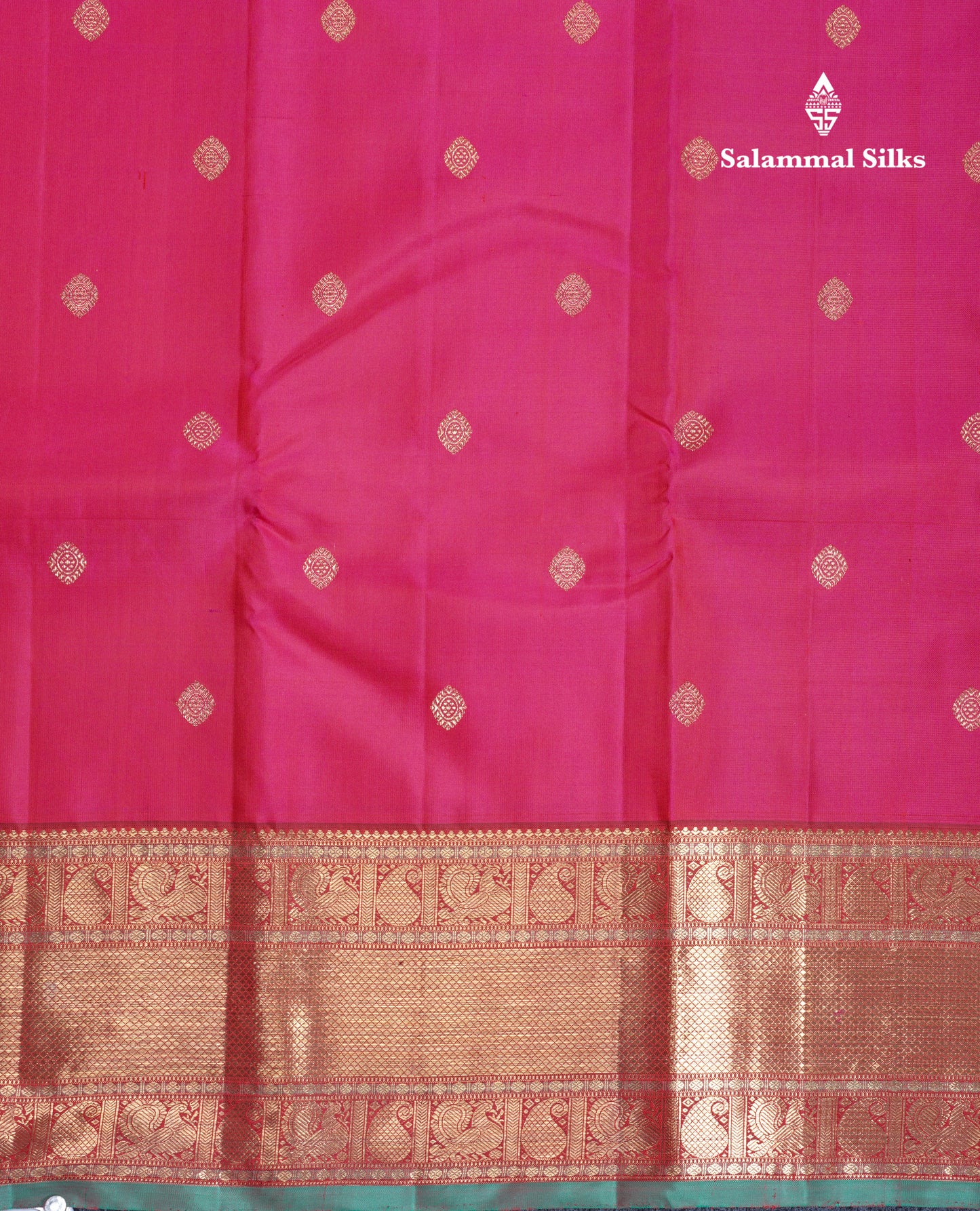 Beautiful Reddish Pink Pure Kanjivaram Silk Saree Pure Zari with Traditional Evening Morning Border