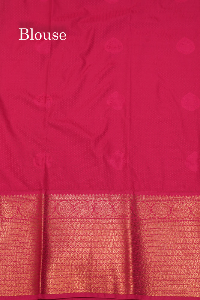 Sandal Colour Semi Silk Saree With Pink Copper Zari Border