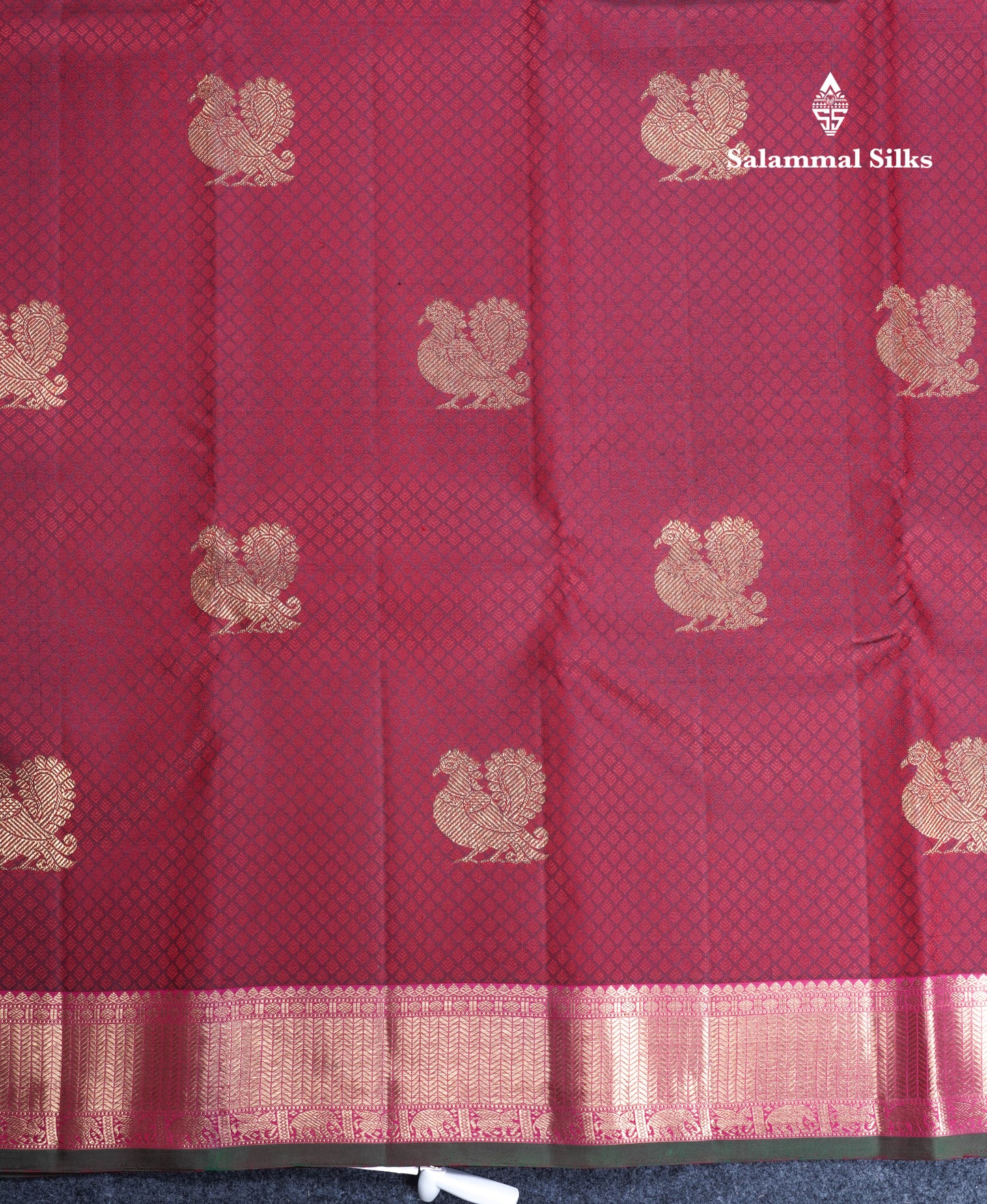 Maroon Pure Kanjivaram Silk Saree Pure Zari with Beautiful Traditional Border