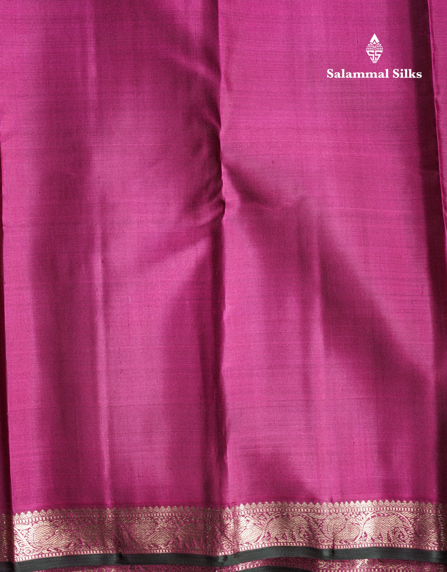 Violet Beautiful Small Buttas Pure Kanjivaram Silk Saree Pure Zari with Traditional Small Magenta Border