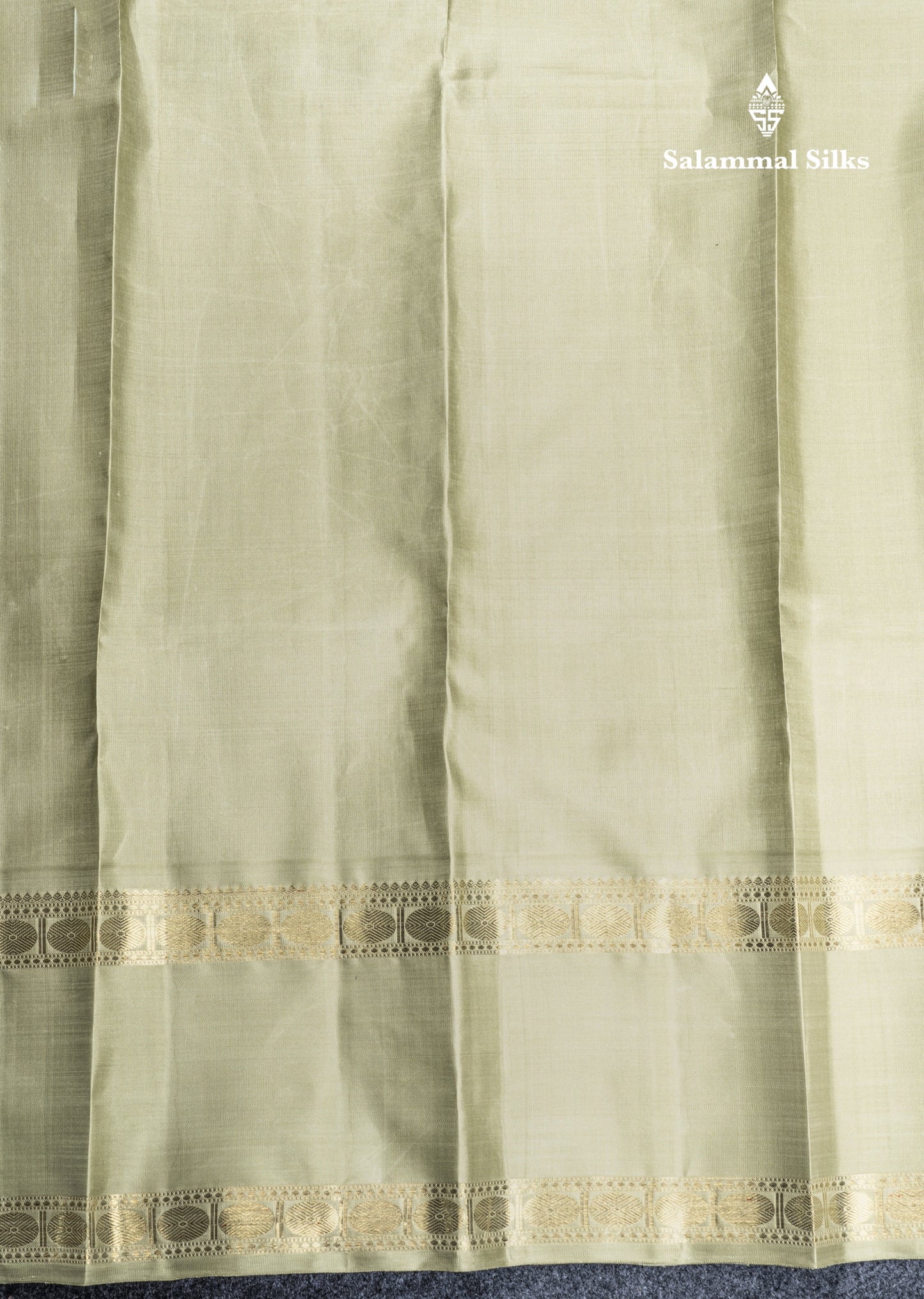 Elaichi Green Traditional Kattam Butta Pure Kanjivaram Silk Saree Pure Zari with Beautiful Double Border