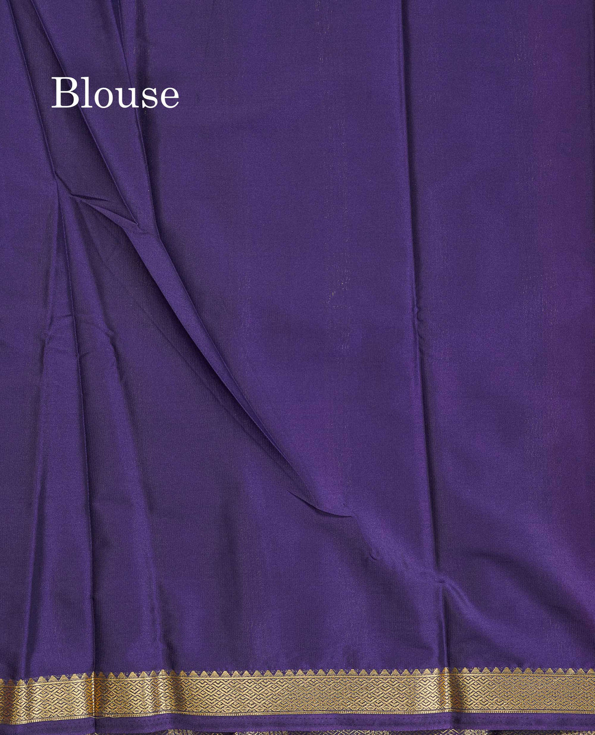 Semi Mysore Silk Saree - Dual Tone Violet Colour Body Plain With Pink Small Border