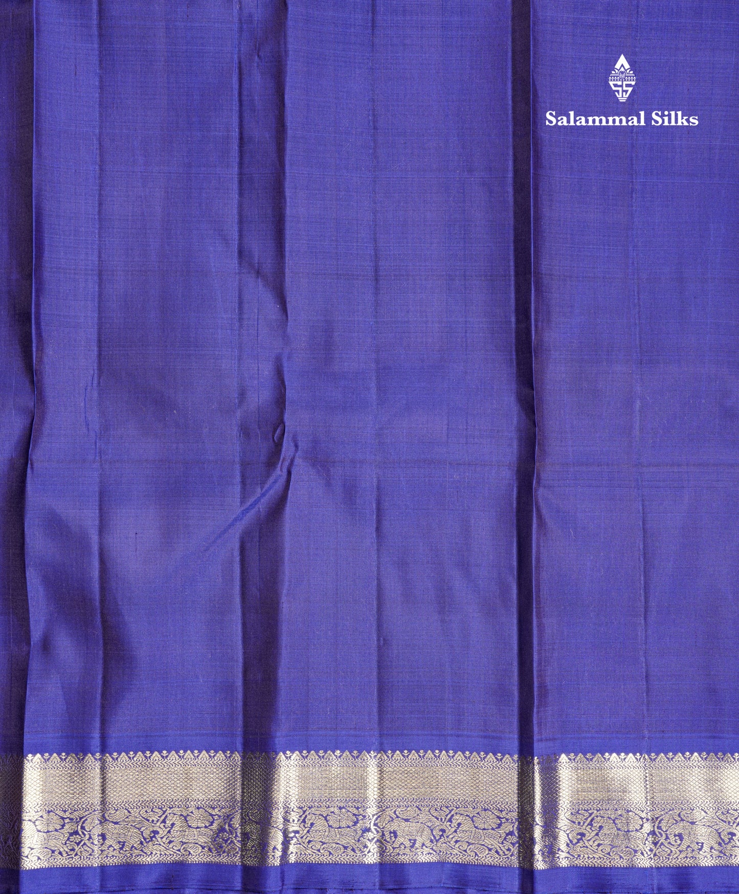 Dual Tone Green Beautiful Traditional Buttas Pure Kanjivaram Silk Saree Pure Zari with Royal Blue Border
