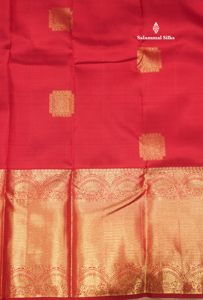 Maroon Colour Pure Kanjivaram Silk Saree With Gold Zari Long Border