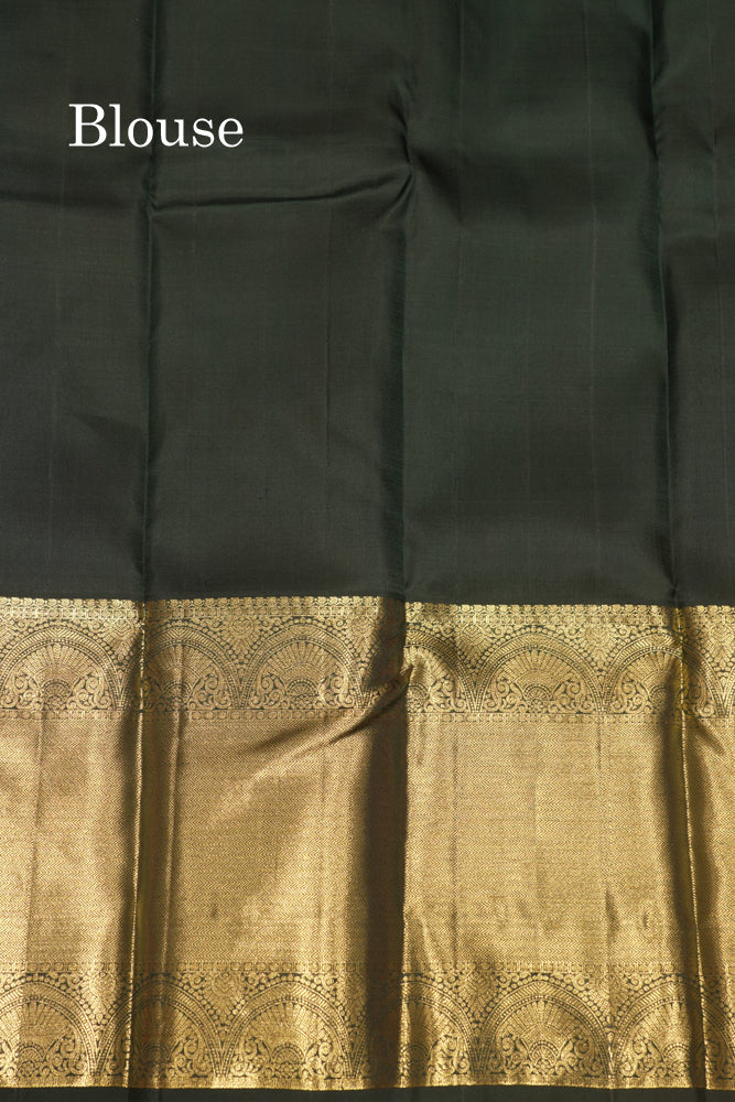 Maroon Colour Pure Kanjivaram Silk Saree With Gold Zari Long Border