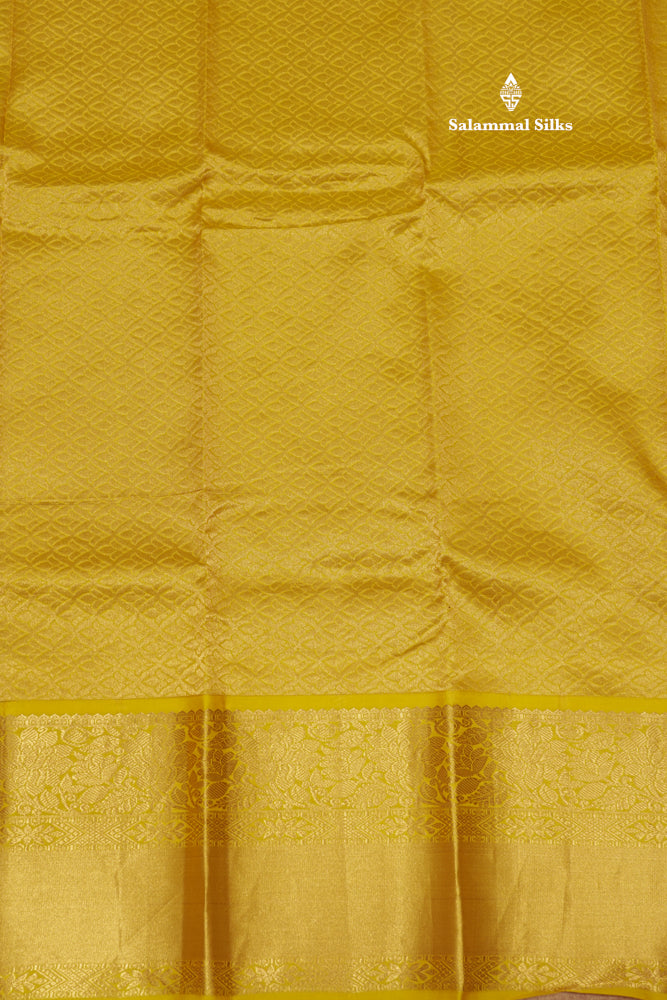 Maroon Colour Pure Kanjivaram Silk Saree With Contrast Yellow Border