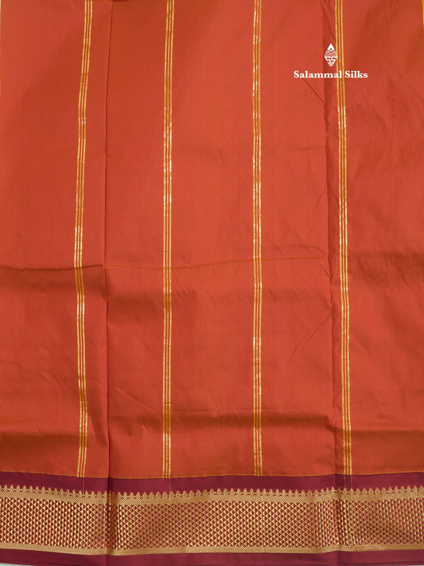 9.5 Yards Semi Silk Saree Light Green with Contrast Maroon Border