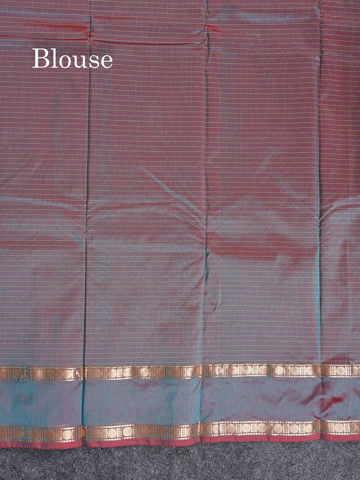 Semi Silk Saree - Orange Colour Body Zari Checks With Butta & Traditional Rettapet Border
