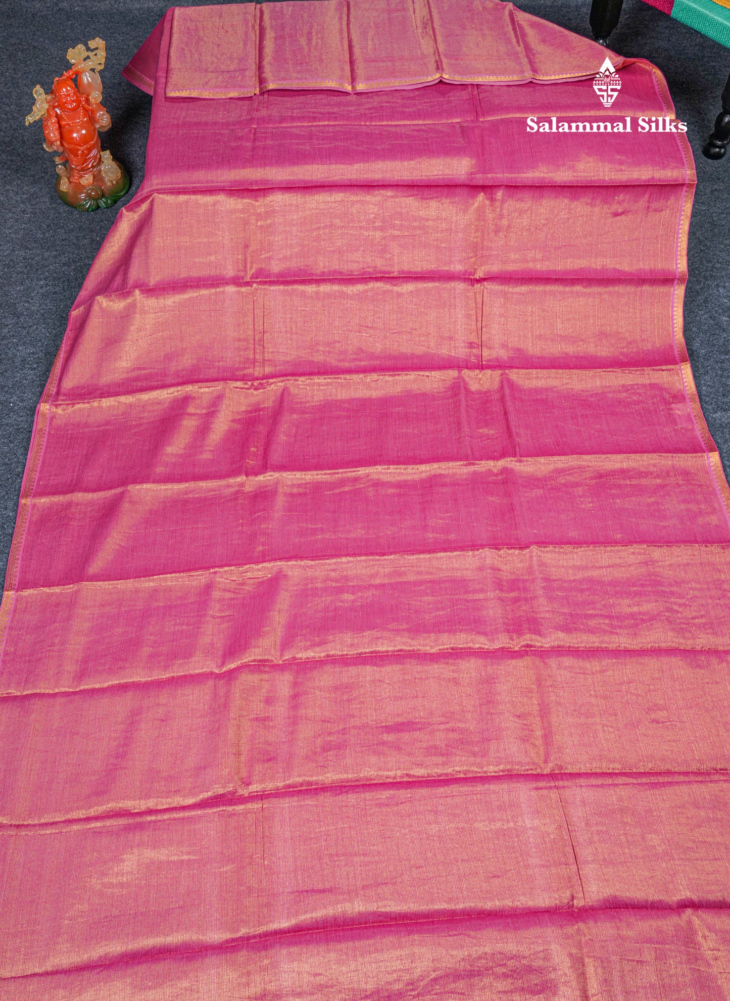 Violet Beautiful Tissue Pure Sungudi Cotton Saree With Small Border
