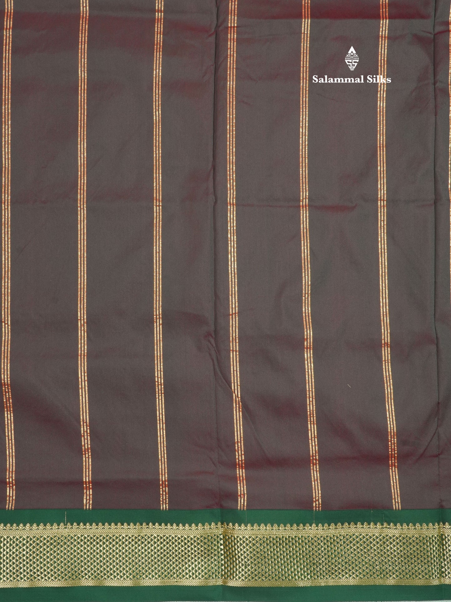 9.5 Yards Semi Silk Saree Pink with Contrast Bottle Green Border