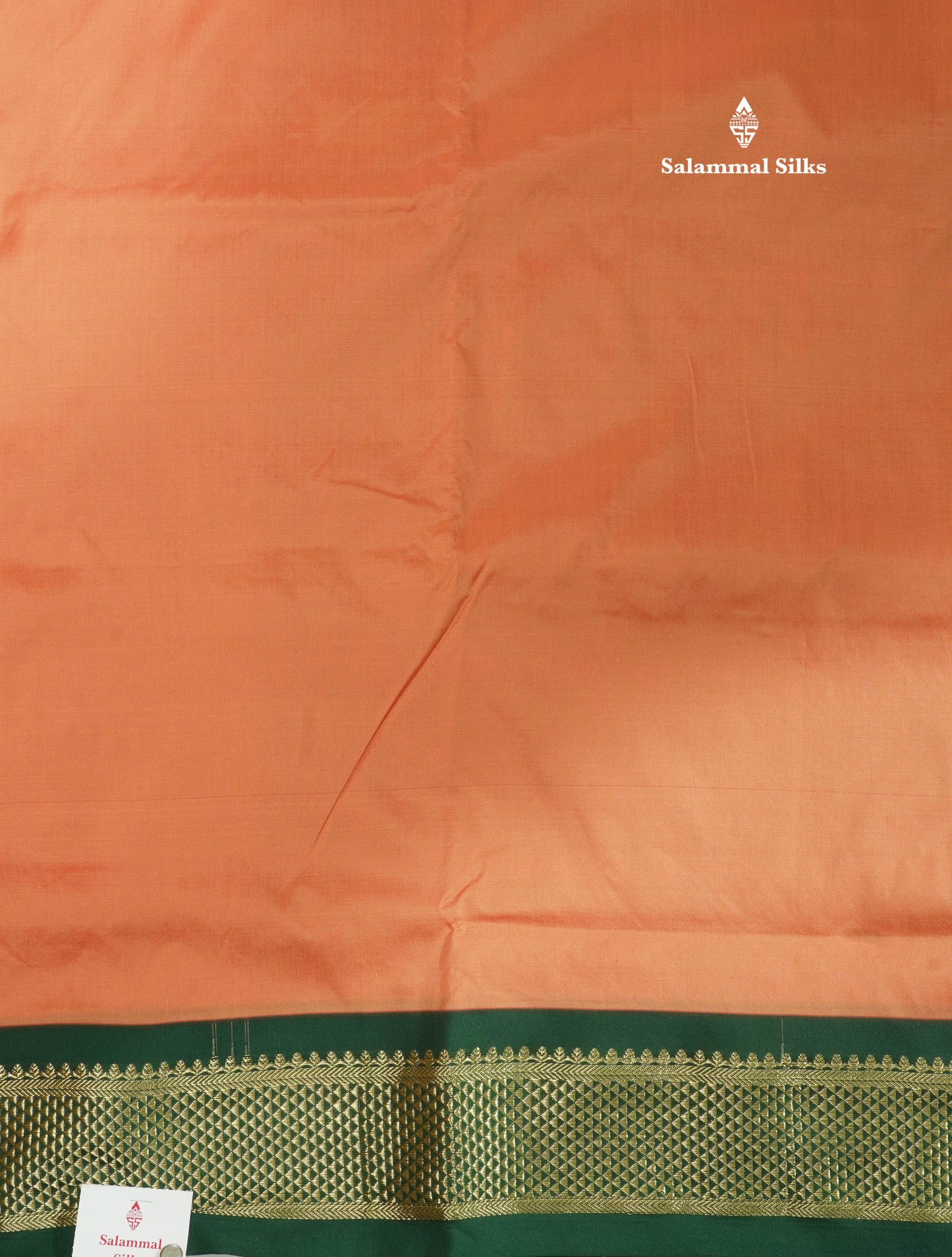 9.5 Yards Semi Silk Saree Pink with Contrast Bottle Green Border