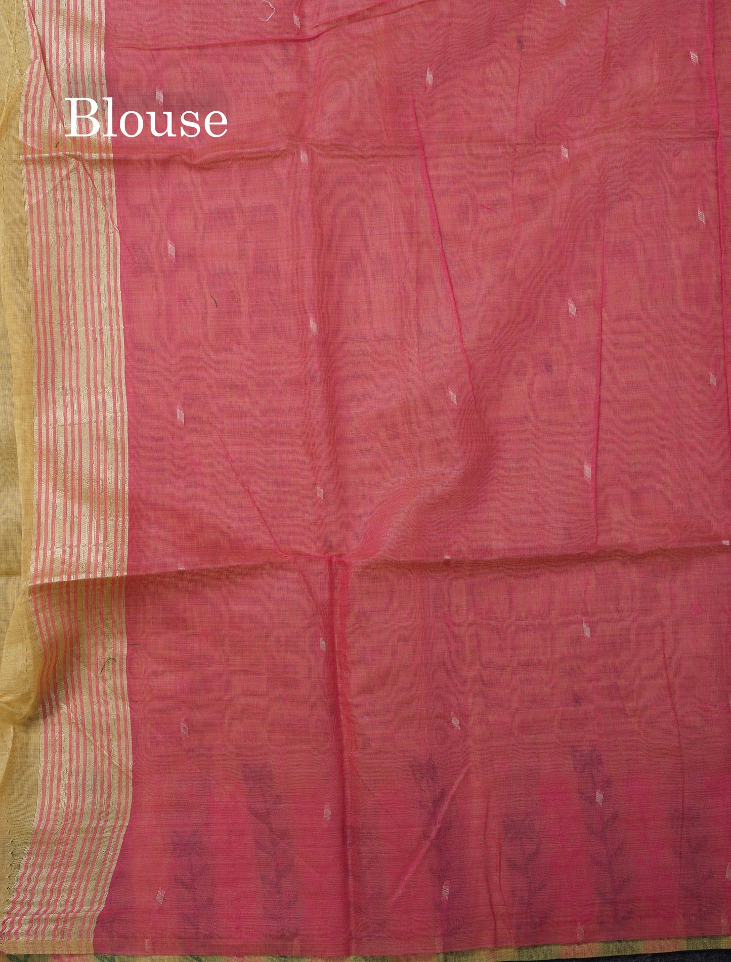Beautiful Light Yellow Menakari Thread Work Butta Muga Cotton Saree With Contrast Pink Blouse