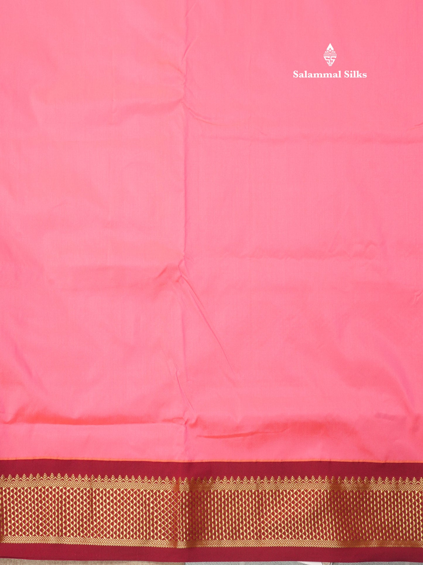 9.5 Yards Semi Silk Saree Light Green with Contrast Maroon Border