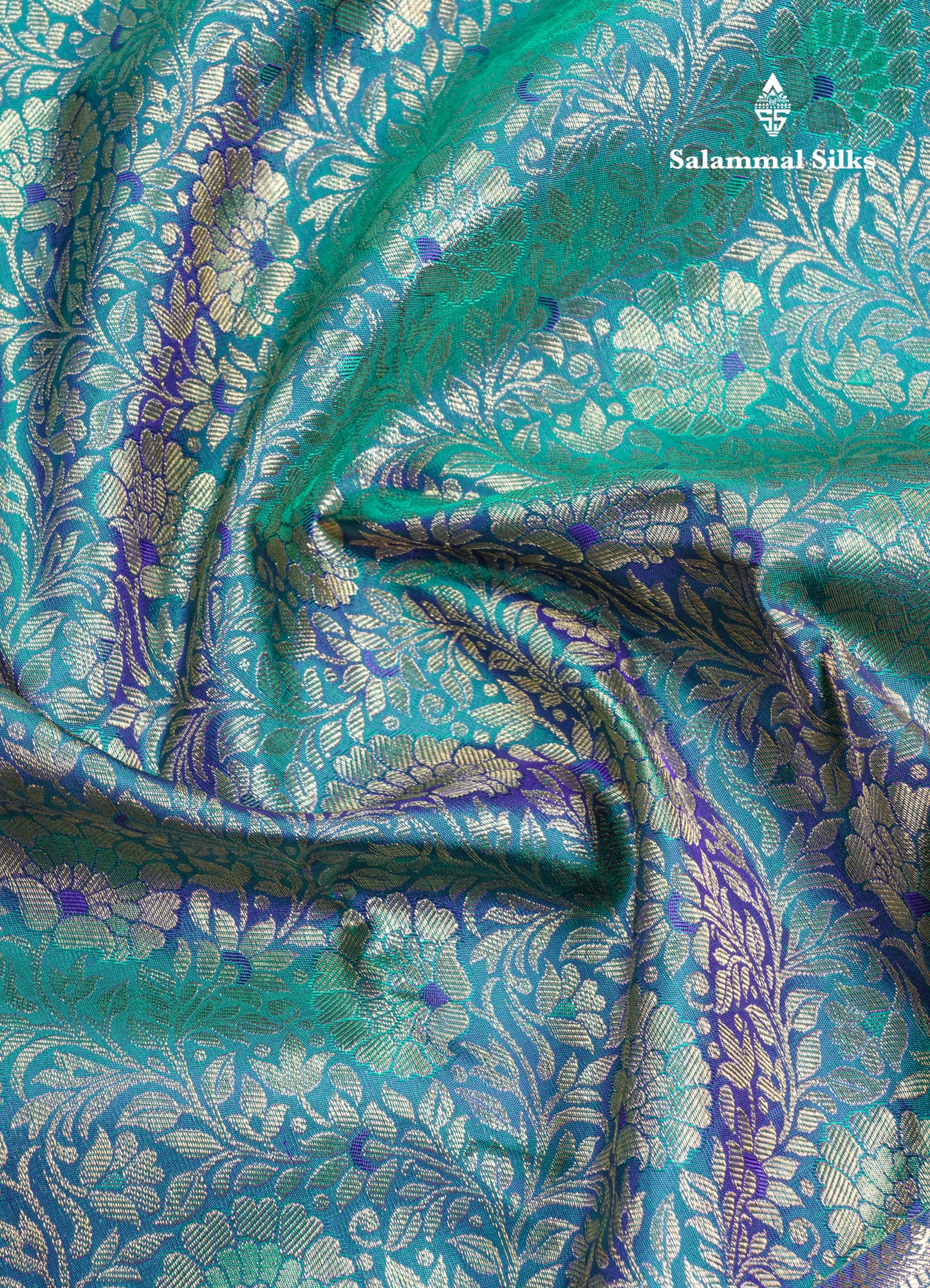 Peacock Blue Meenakari Work Bridal Pure Kanjivaram Silk Saree 2G Zari With Self Border