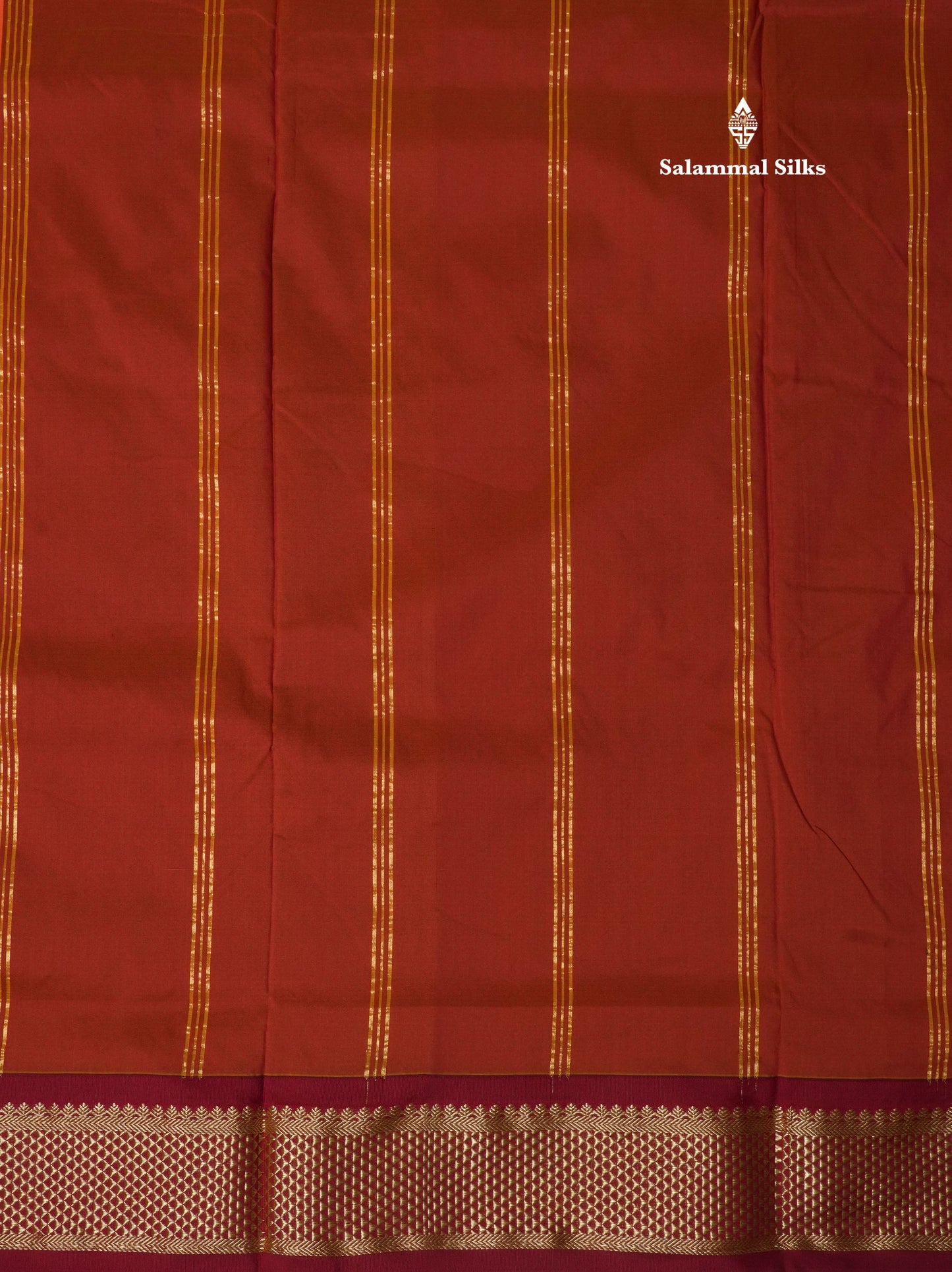 9.5 Yards Semi Silk Saree Light Green with Contrast Maroon Border