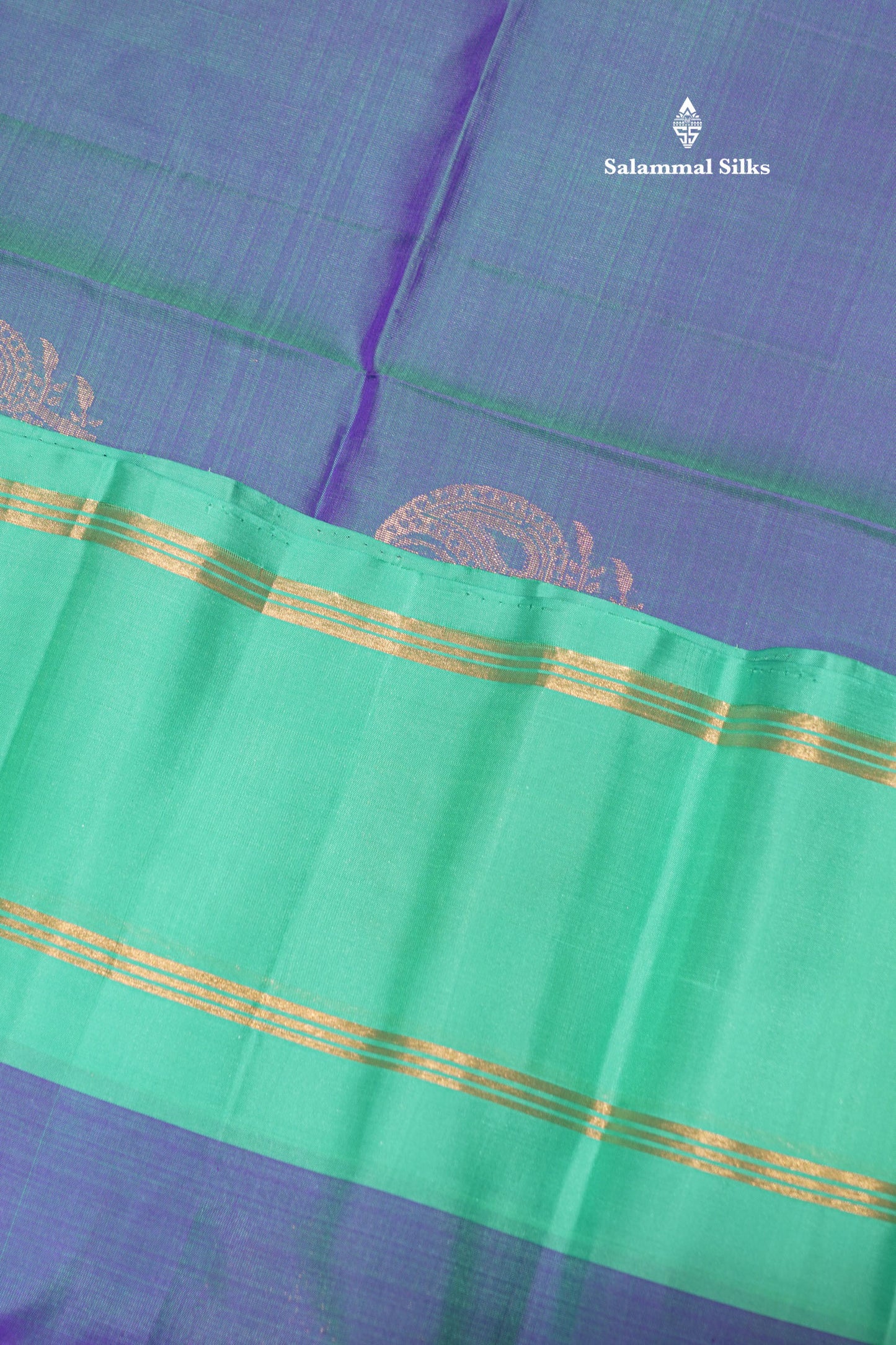 Ramar Blue Colour Pure Kanjivaram Soft Silk Saree With Rexona Green Border
