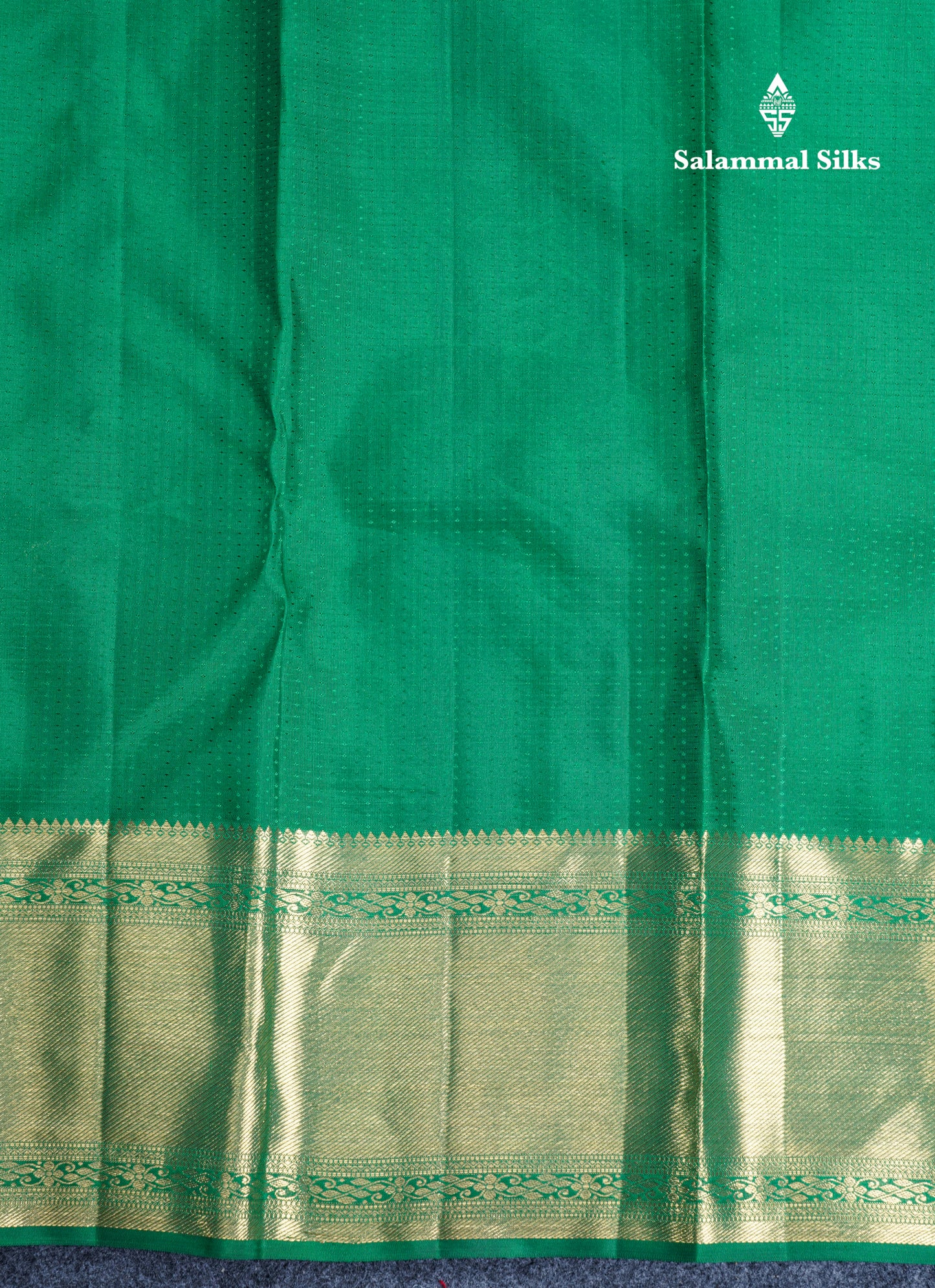 Bottle Green Grand Bridal Pure Kanjivaram Silk Saree 2G Zari With Self Border