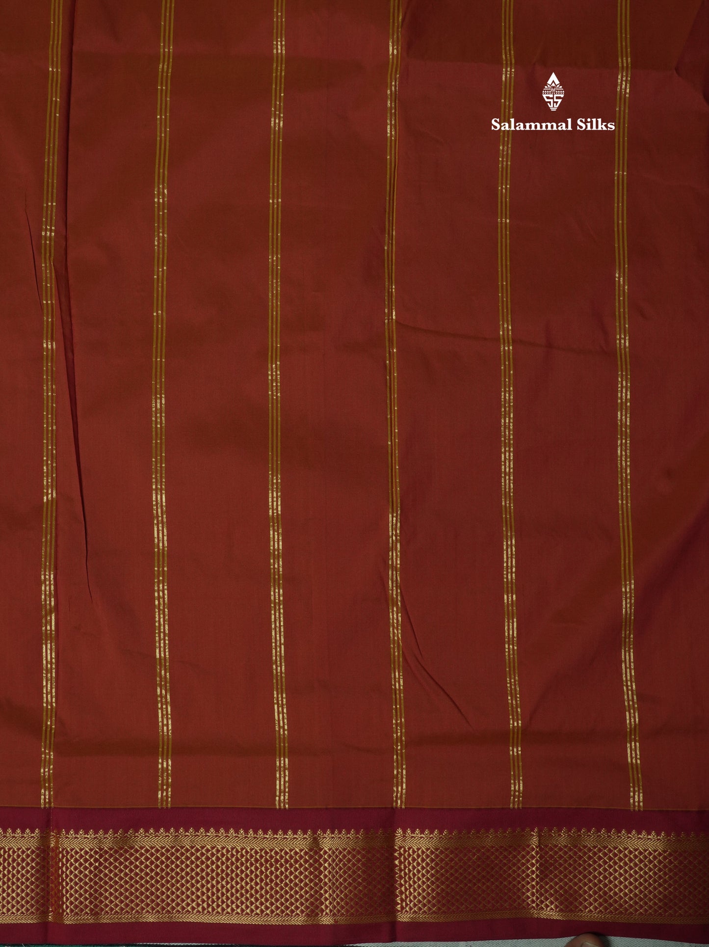 9.5 Yards Semi Silk Saree Light Green with Contrast Maroon Border
