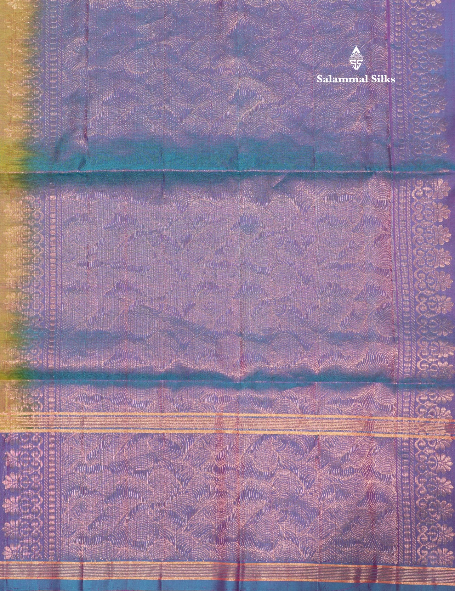 Olive mustard Yellow Colour Pure Kanjivaram Soft Silk Saree With Violet Border