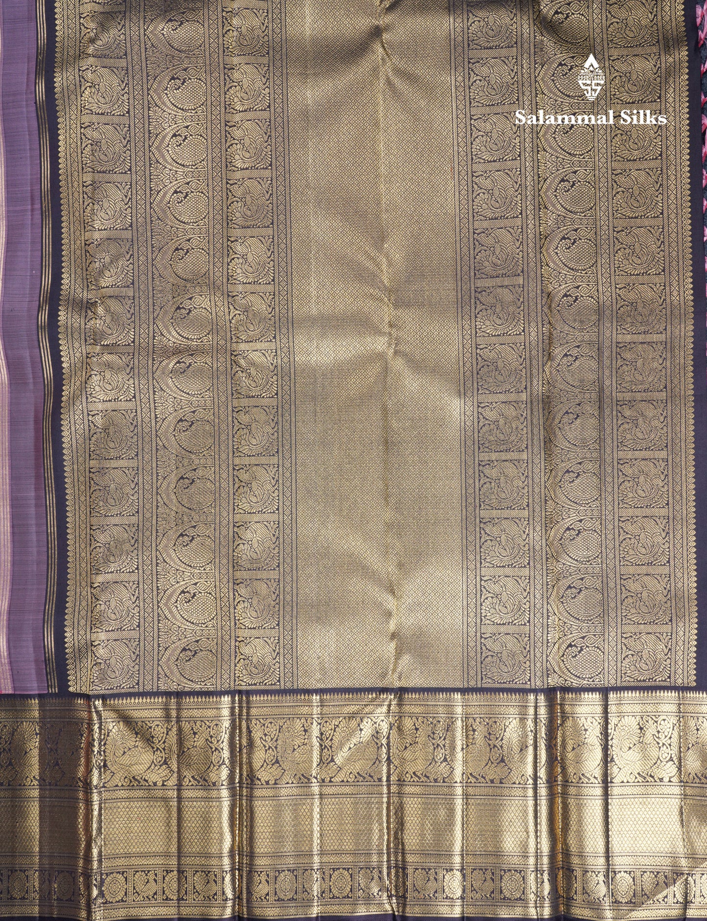 Onion Pink Beautiful Bridal Pure Kanjivaram Silk Saree With Traditional Korvai Dark Brown Border
