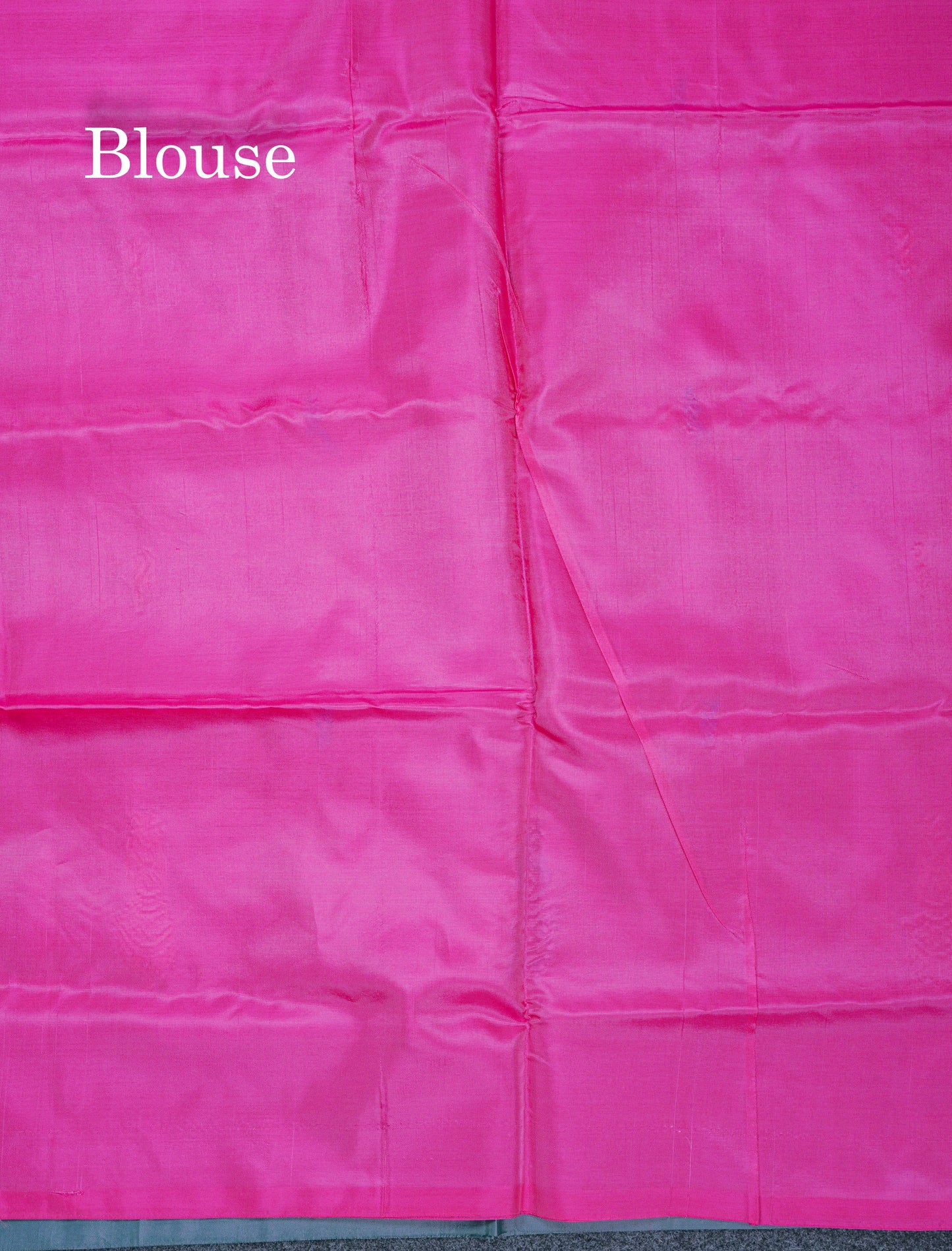 Grey Thread work Buttas Banana Pinth Saree (Vaazhainaar Pattu) With Contrast Magenta Pink Blouse