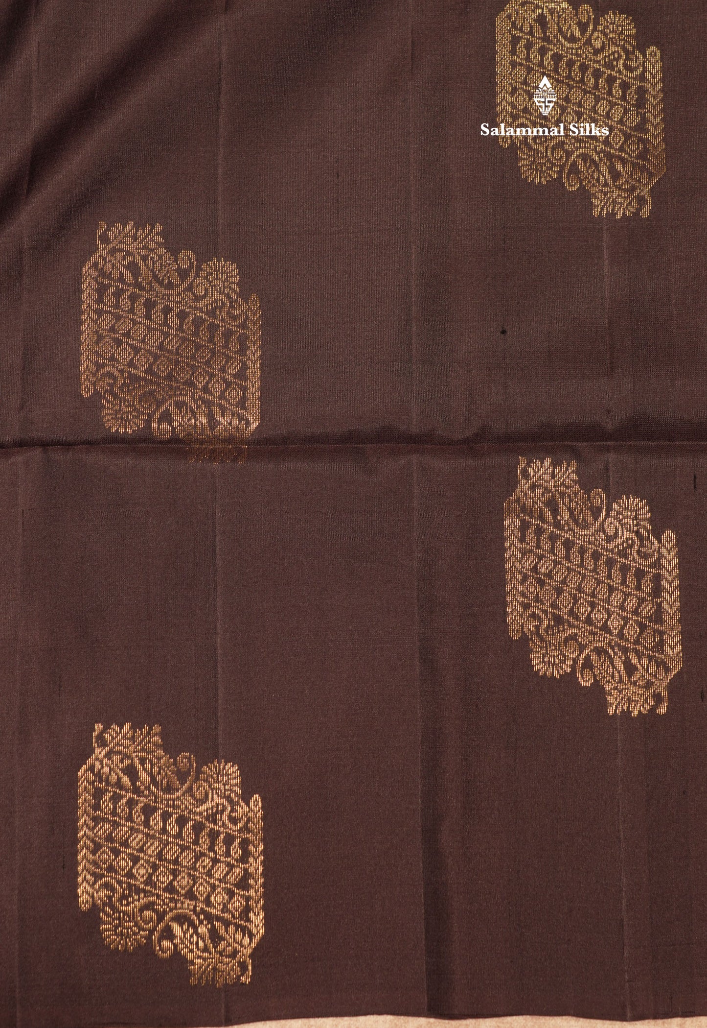 Dark Brown Colour Pure Kanjivaram Soft Silk Saree With Black Border