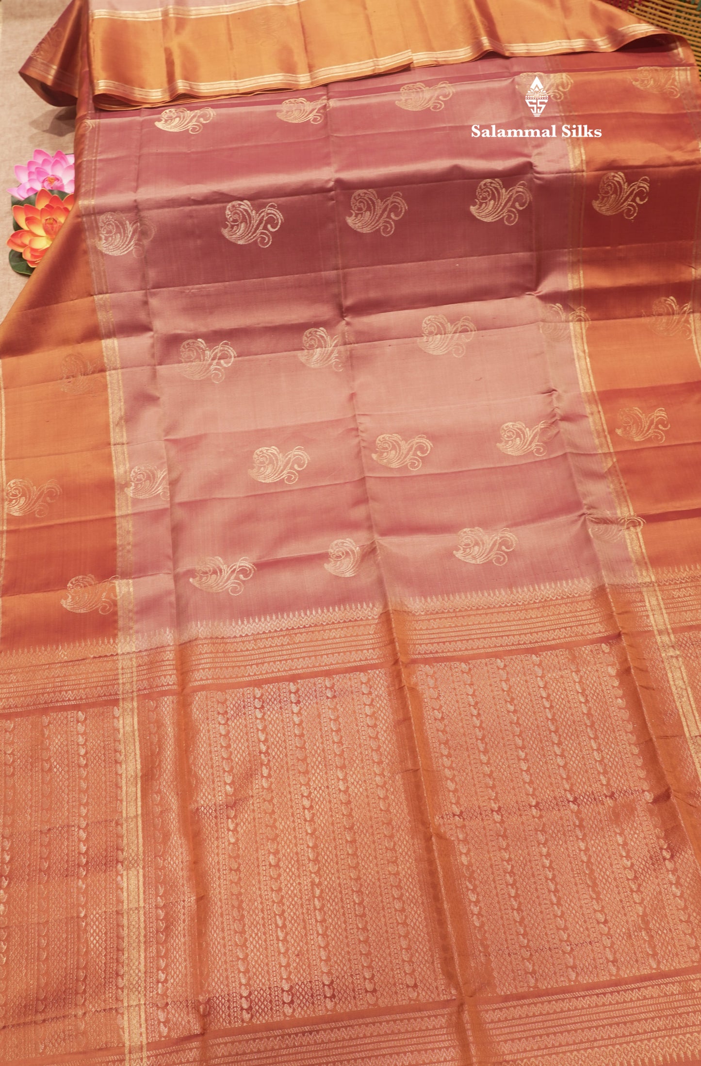 Chocolate Colour Pure Kanjivaram Soft Silk Saree With Brown Border