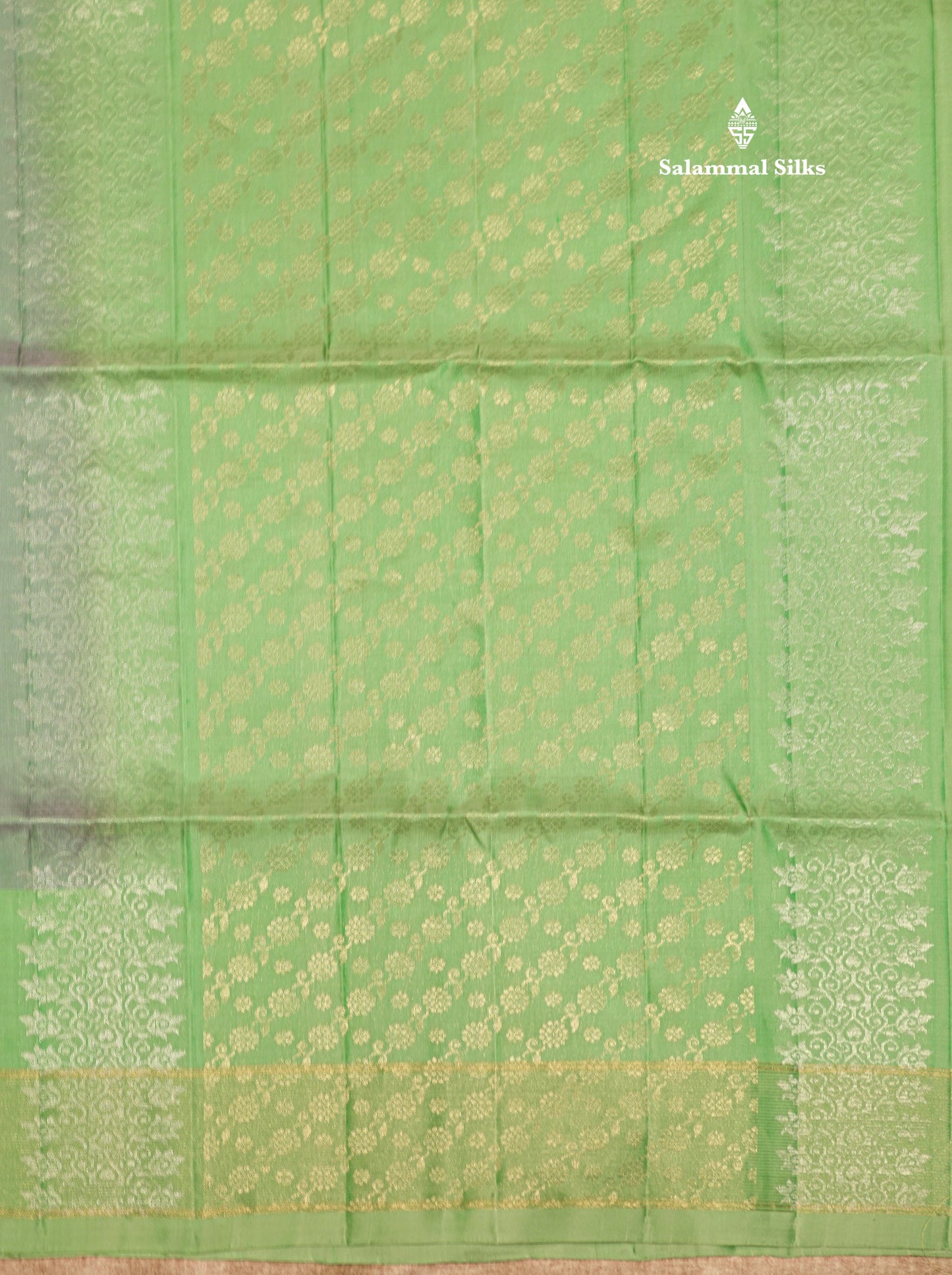Light Green Colour Pure Kanjivaram Soft Silk Saree With Elaichi Green Border