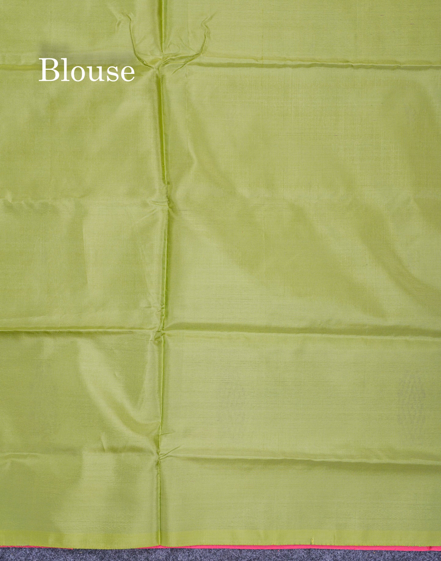 Pink Thread work Buttas Banana Pinth Saree (Vaazhainaar Pattu) With Contrast Parrot Green Blouse