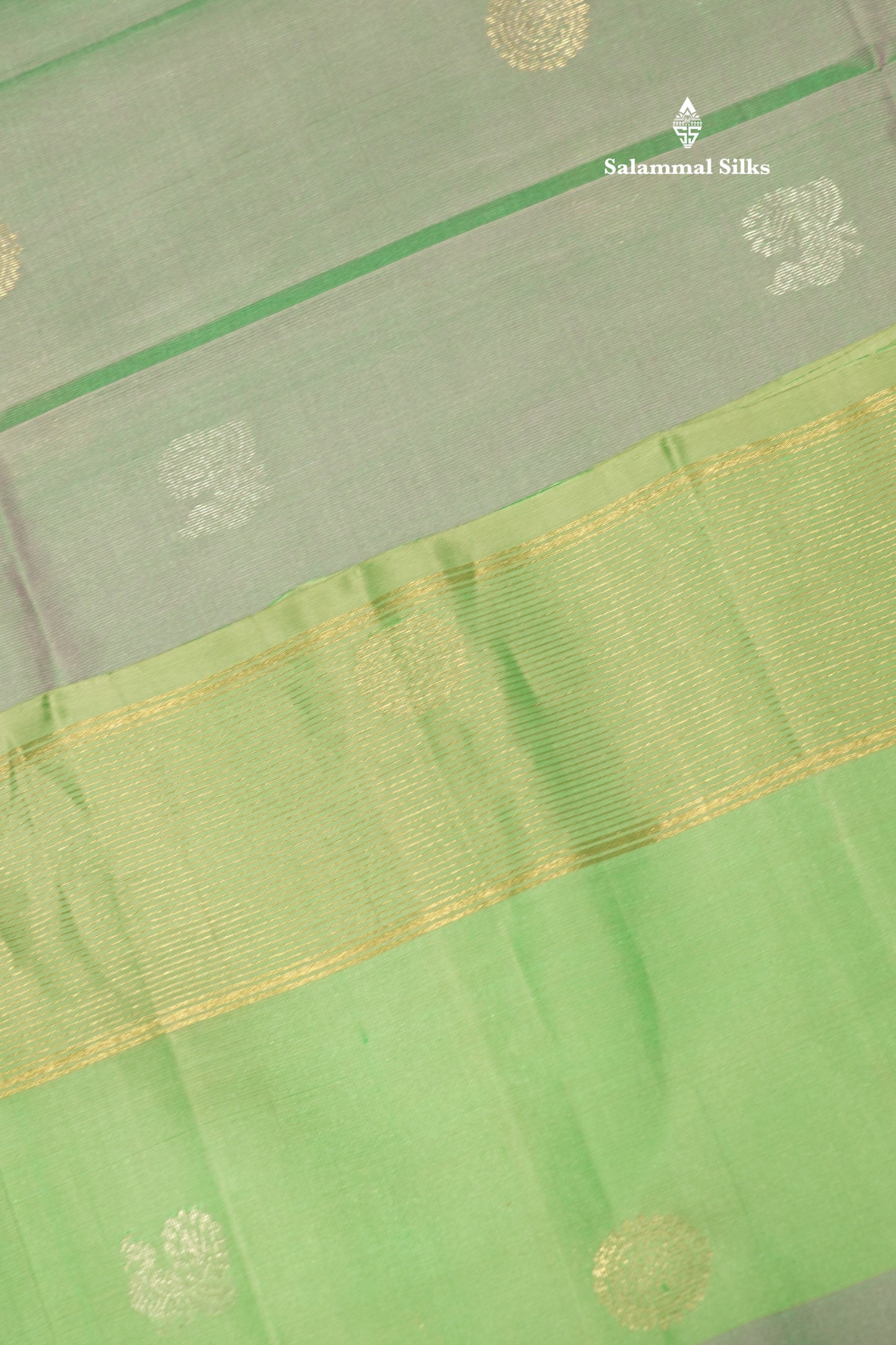 Light Green Colour Pure Kanjivaram Soft Silk Saree With Elaichi Green Border