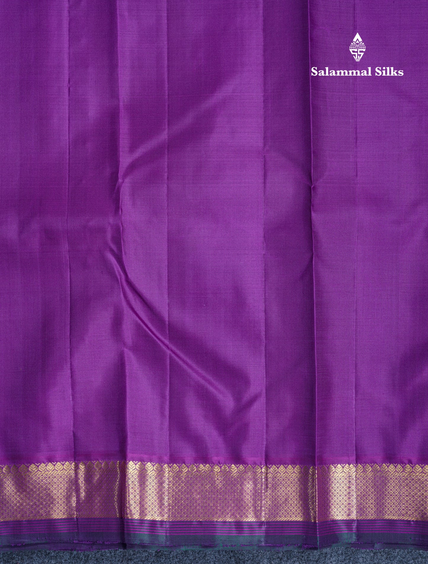 Dual Tone Green Beautiful Small Buttas Pure Kanjivaram Silk Saree With Violet Border