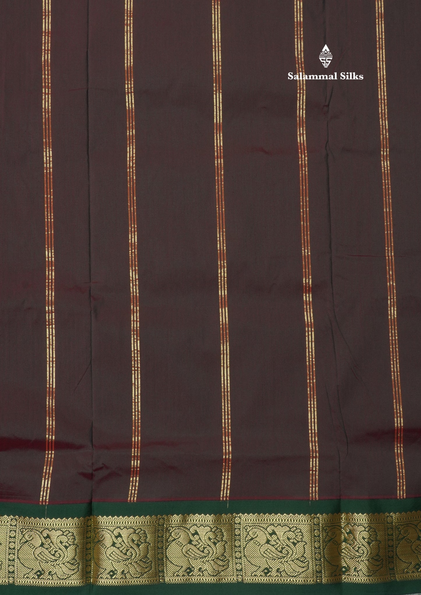 9.5 Yards Semi Silk Saree Mango Yellow with Contrast Bottle Green Traditional Border