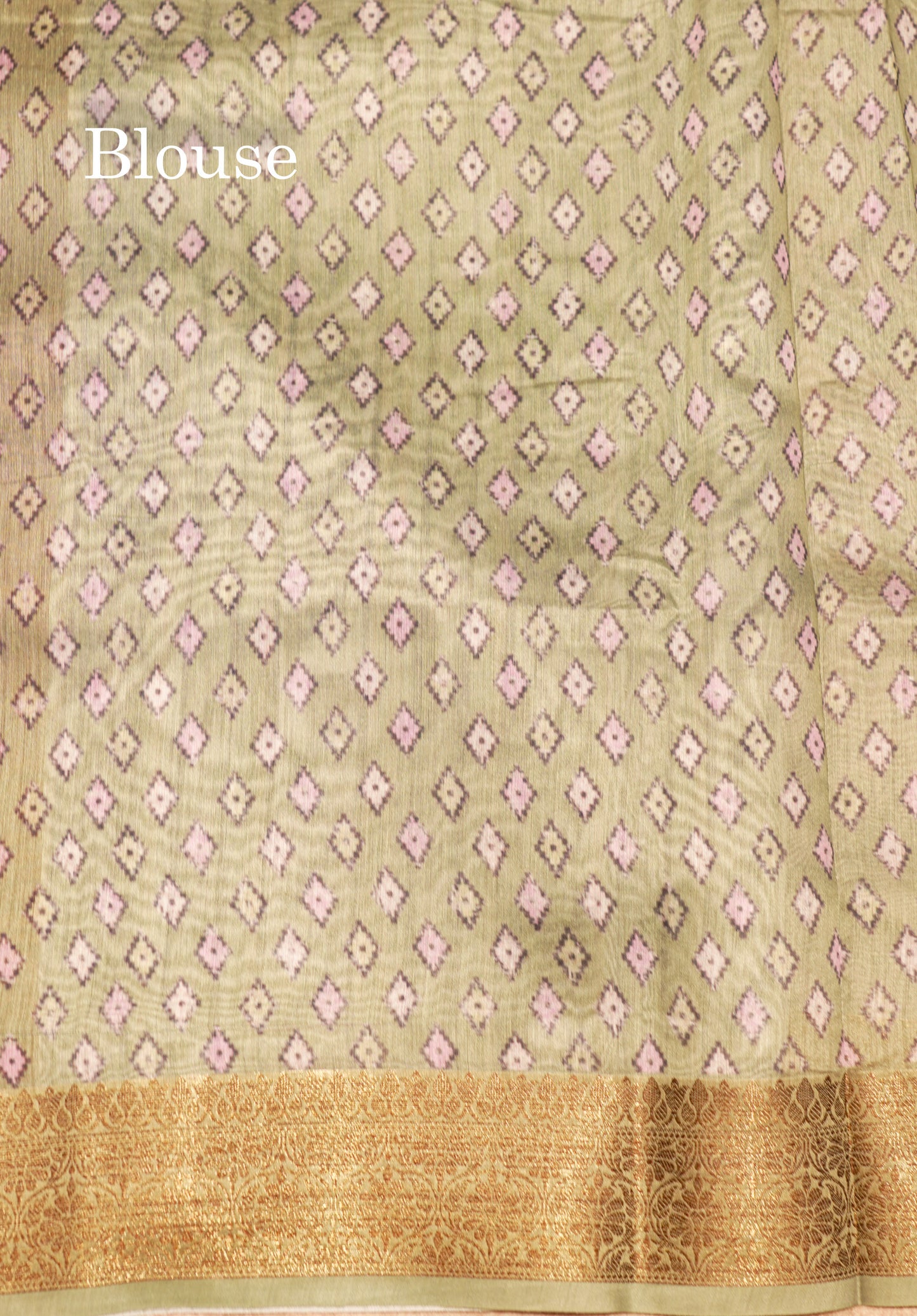 Light Maroon Colour Chanderi Mixed Cotton Saree With Contrast Elaichi Green Border