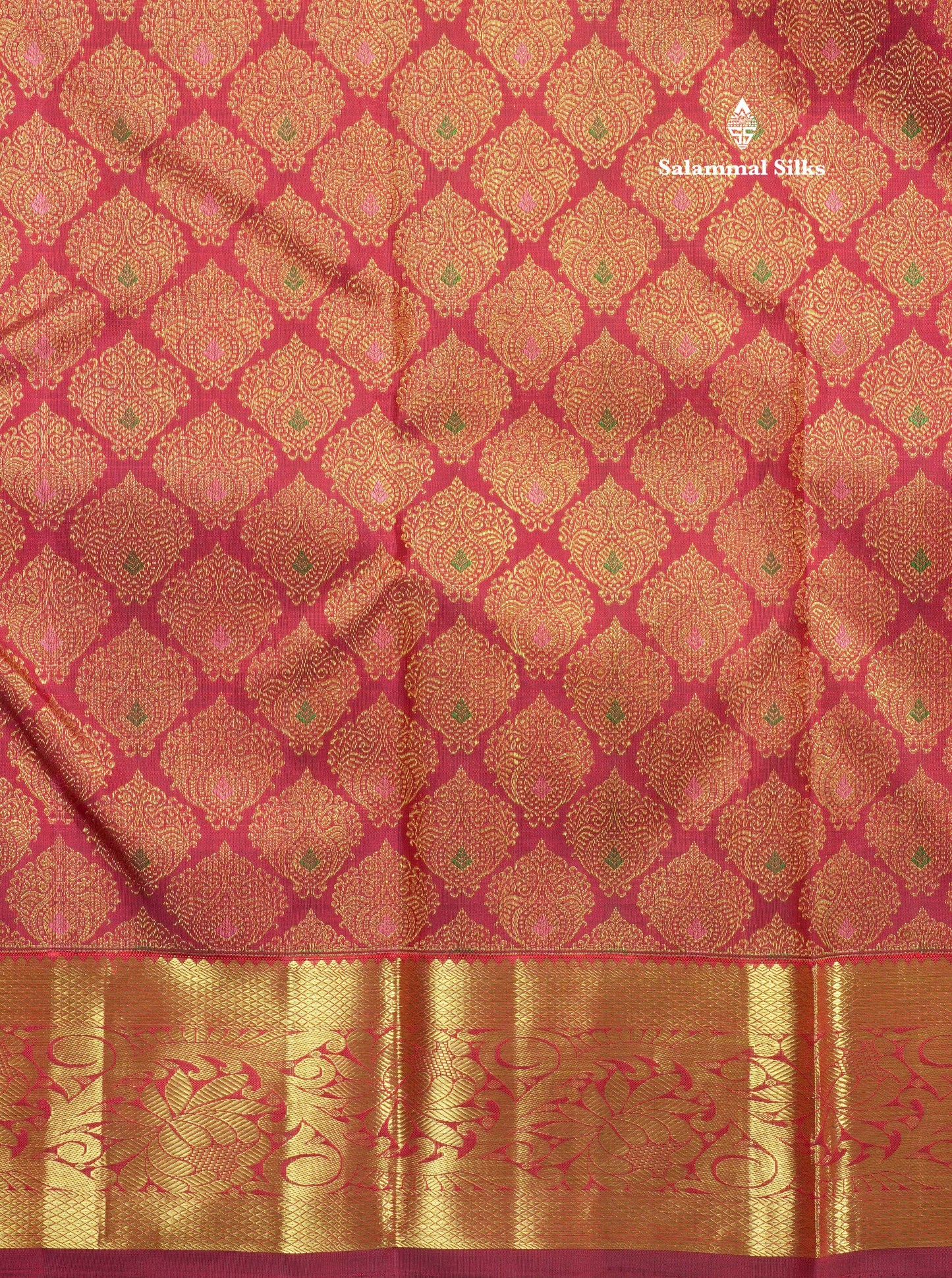 Beautiful Maroon Meenakari Work Bridal Pure Kanjivaram Silk Saree With Traditional Border