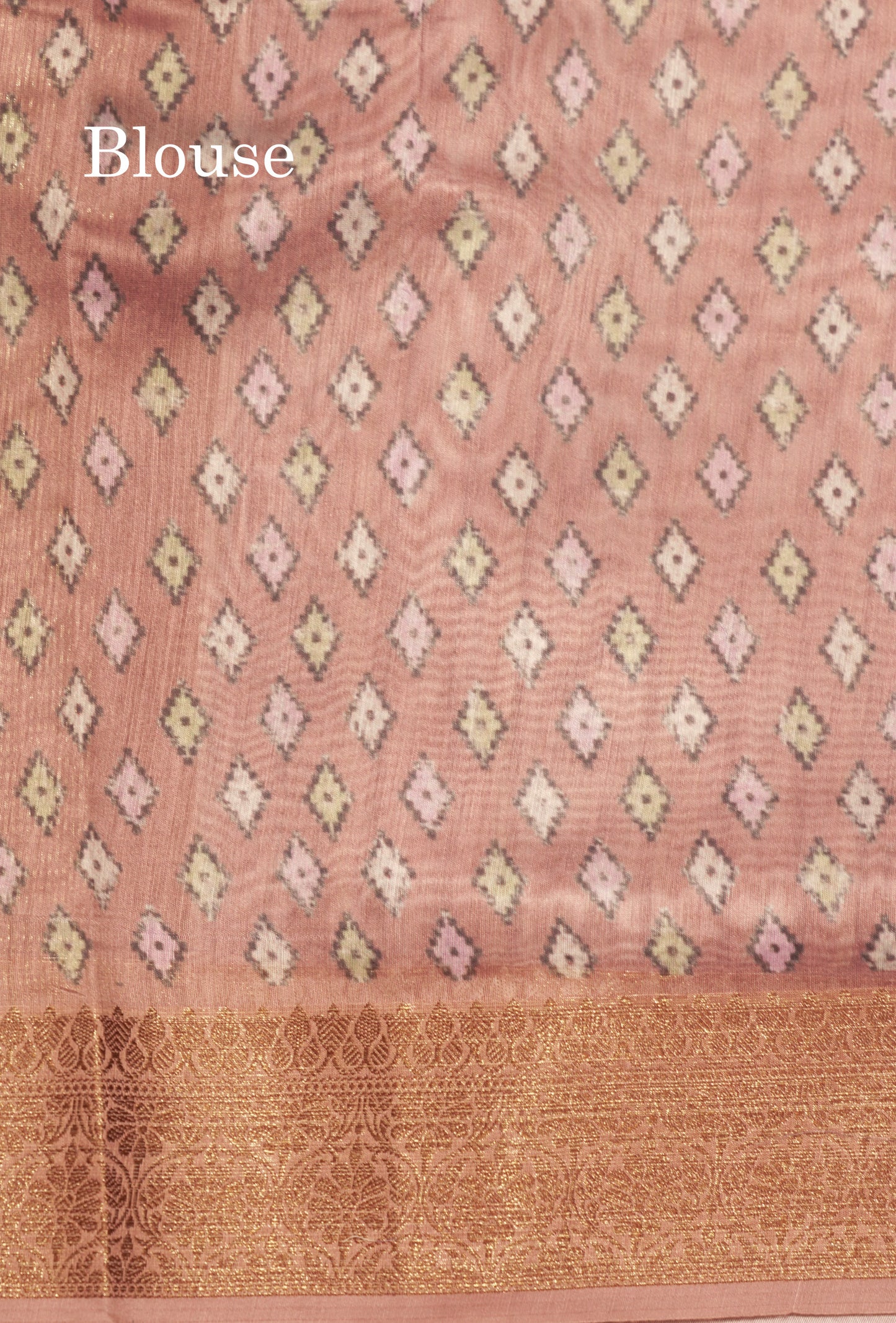 Light Maroon Colour Chanderi Mixed Cotton Saree With Contrast Elaichi Green Border