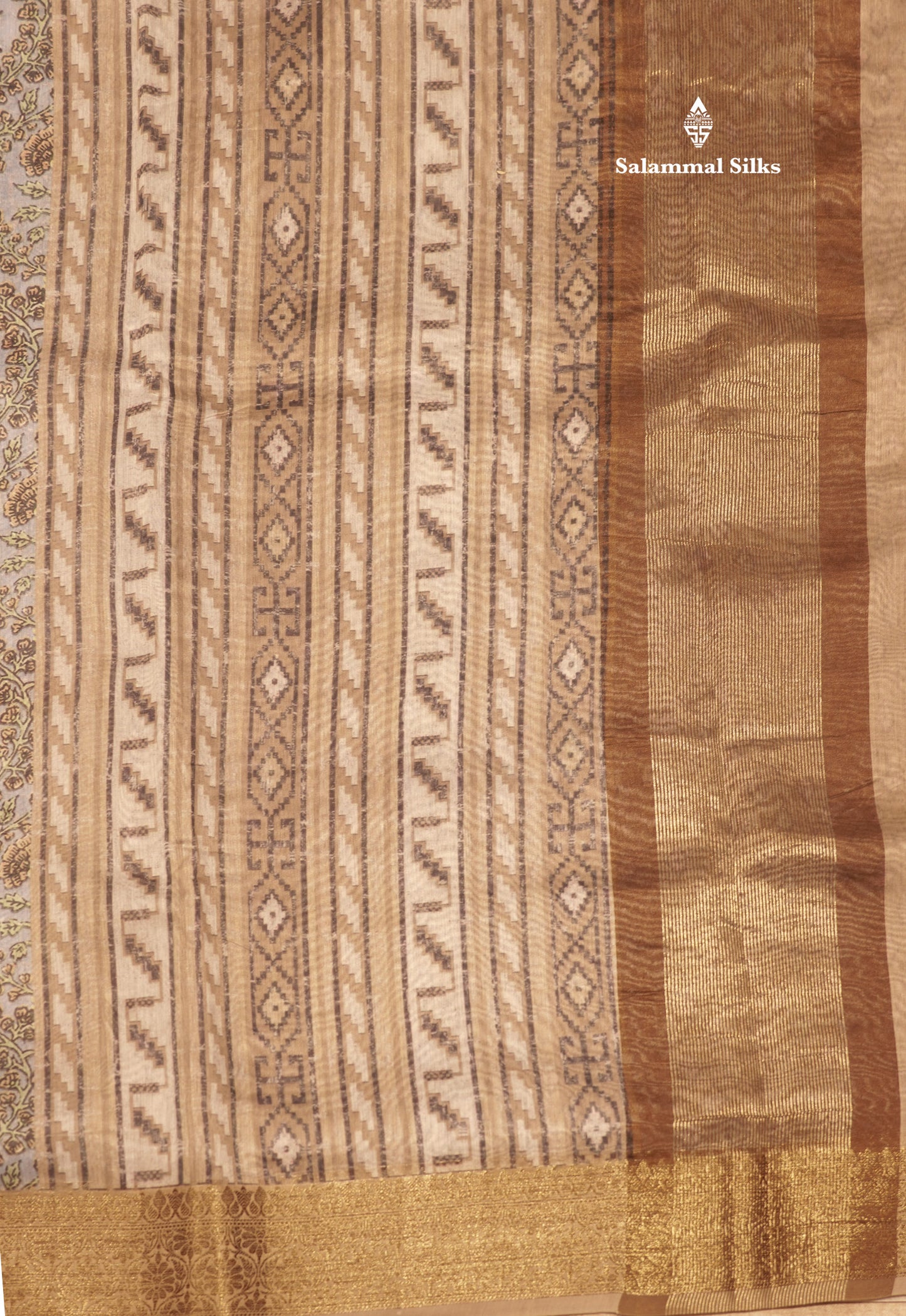 Light Maroon Colour Chanderi Mixed Cotton Saree With Contrast Elaichi Green Border