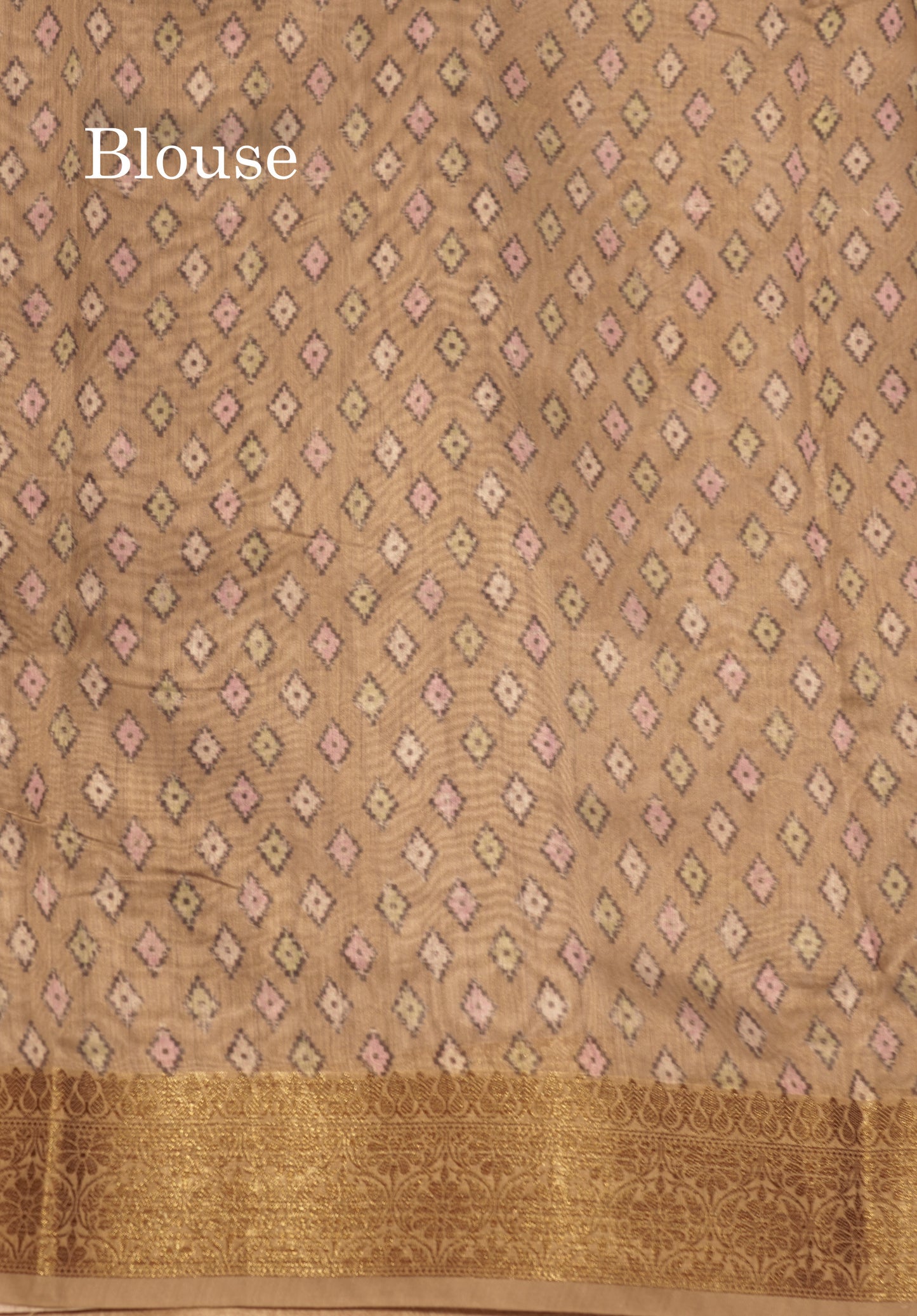 Light Maroon Colour Chanderi Mixed Cotton Saree With Contrast Elaichi Green Border