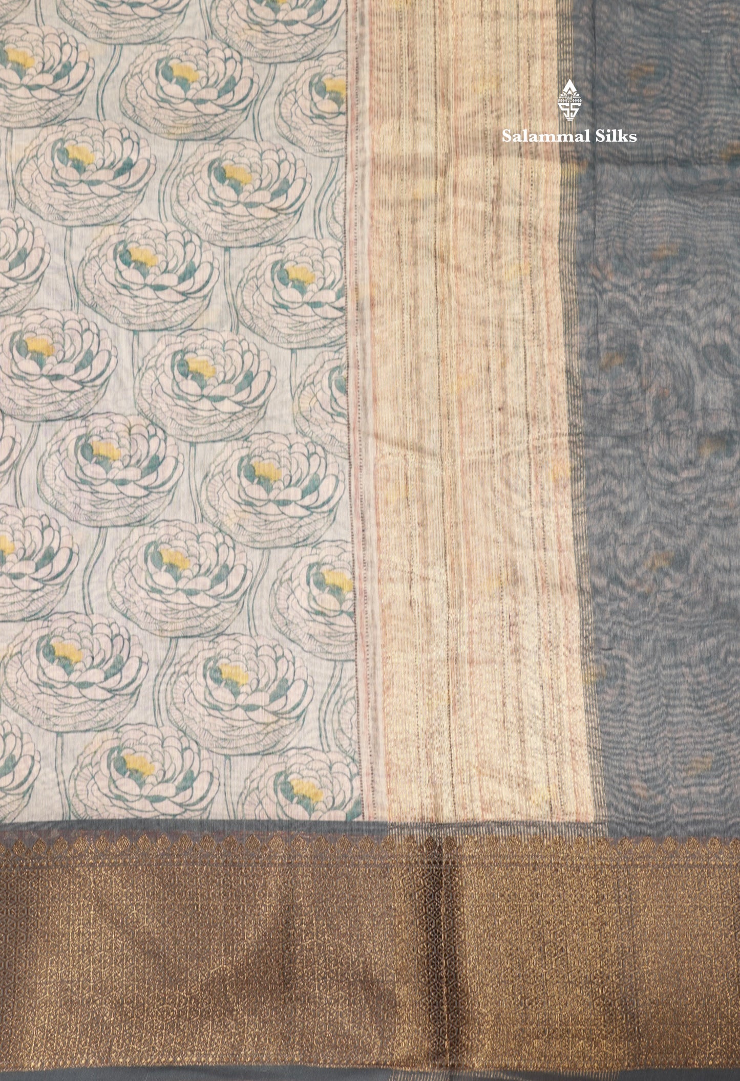 Baby Pink Colour Chanderi Mixed Cotton Saree With Contrast Violet Border