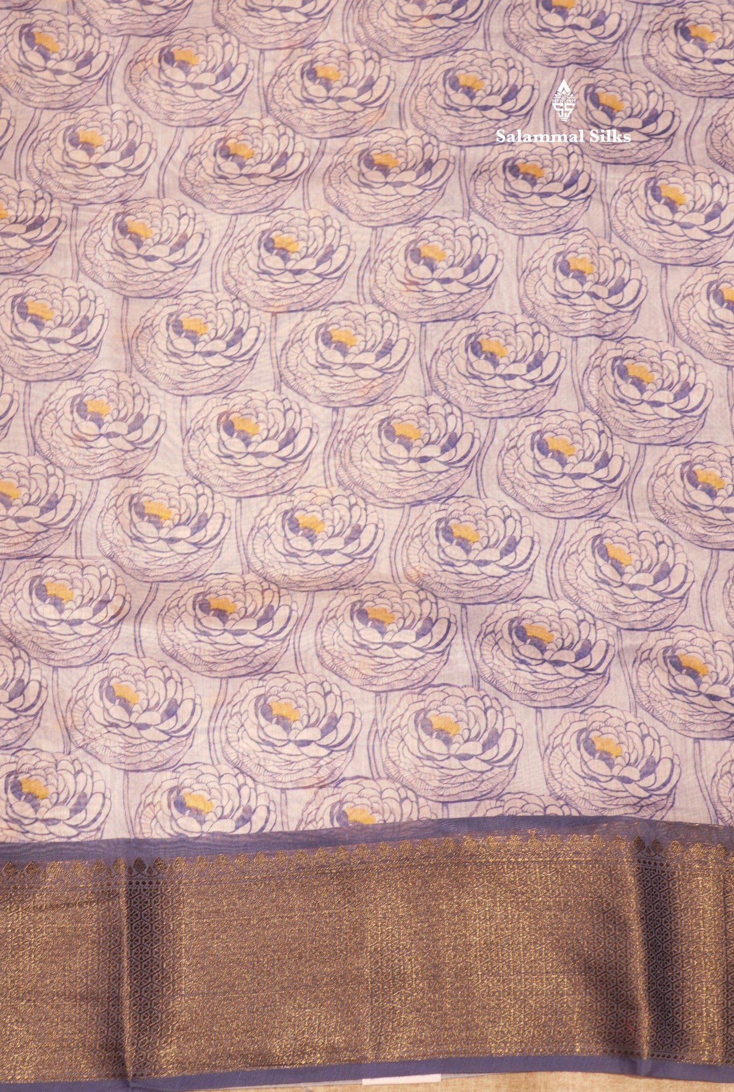 Baby Pink Colour Chanderi Mixed Cotton Saree With Contrast Violet Border