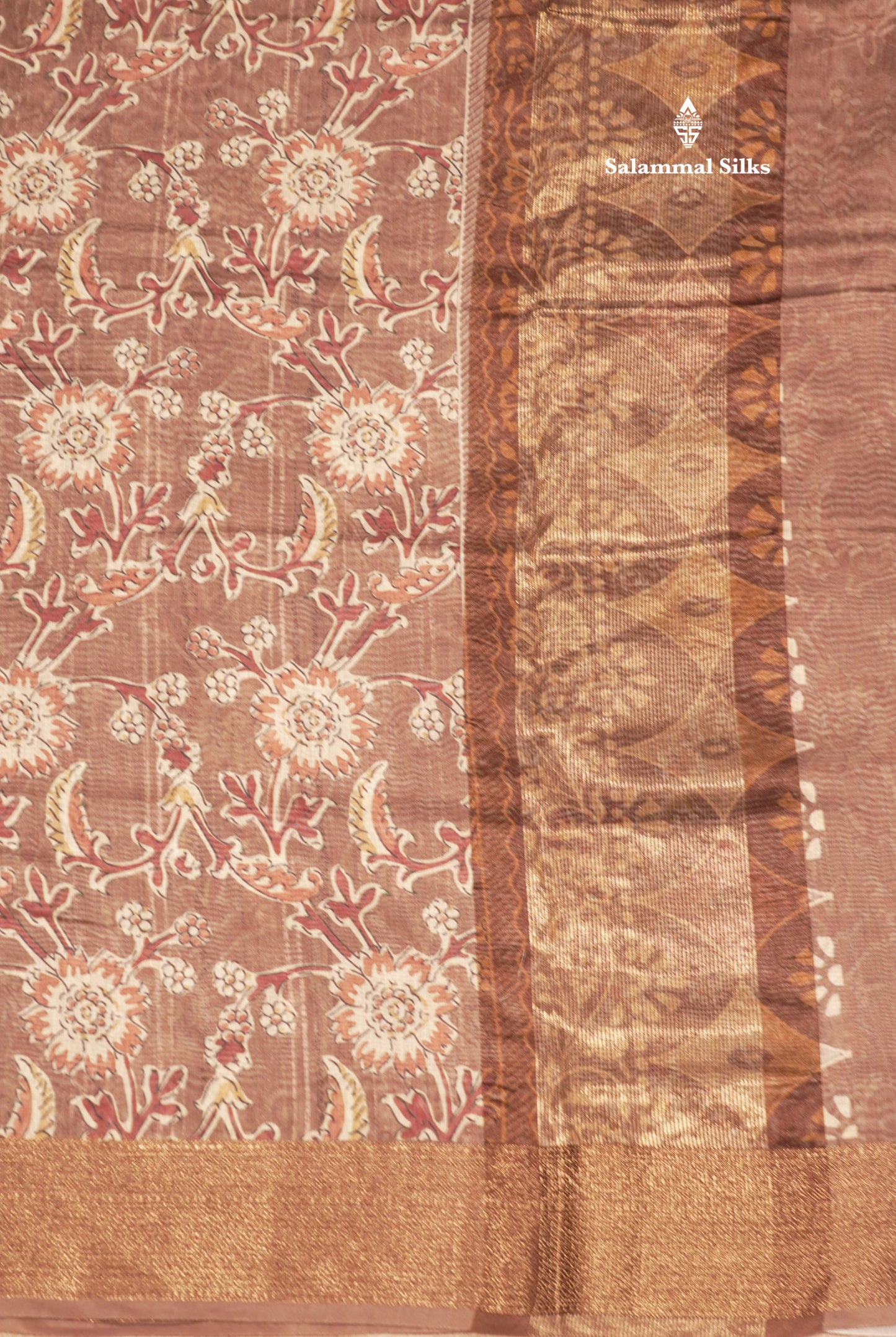 Olive Mustard Yellow Colour Chanderi Mixed Cotton Saree With Blouse