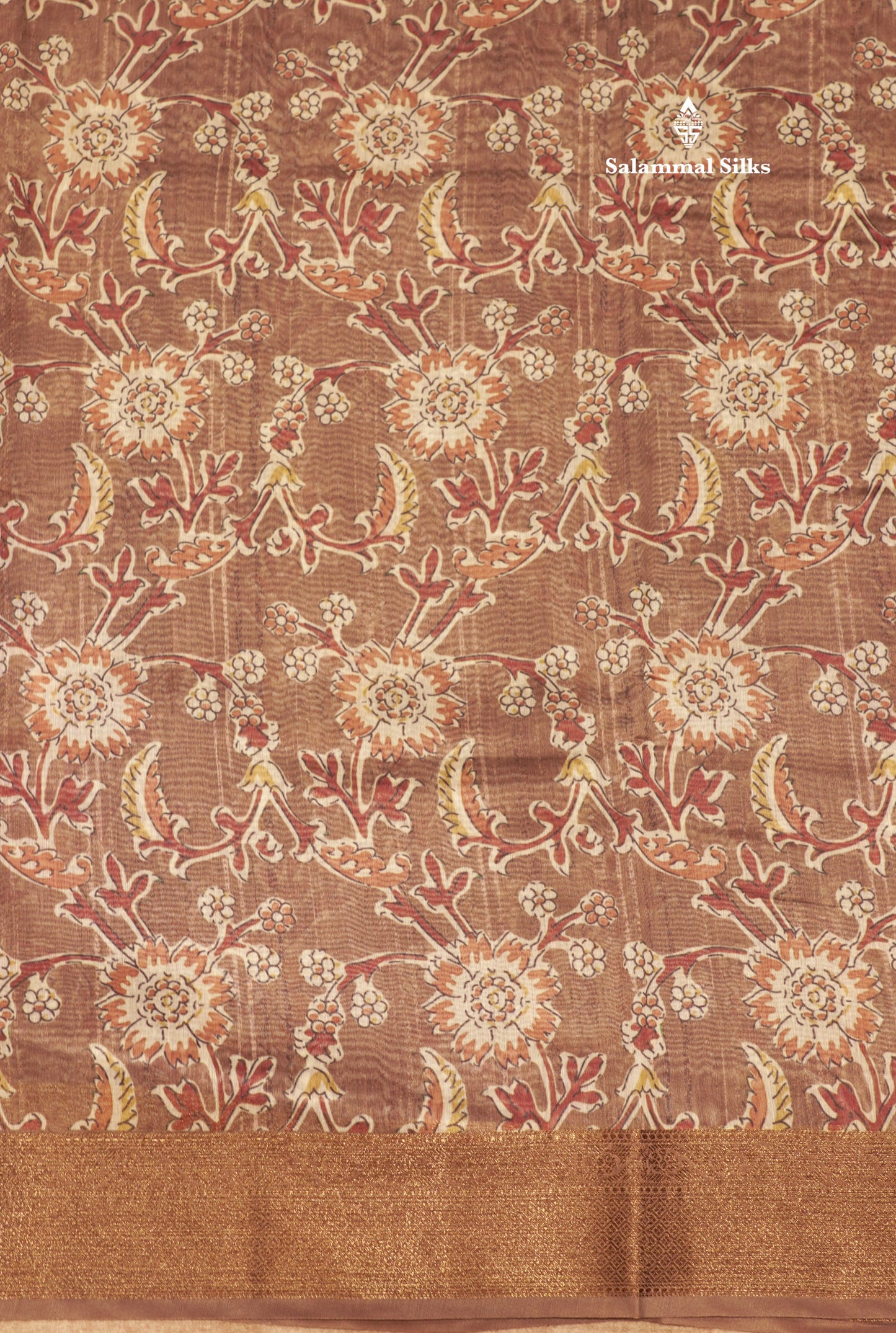 Olive Mustard Yellow Colour Chanderi Mixed Cotton Saree With Blouse