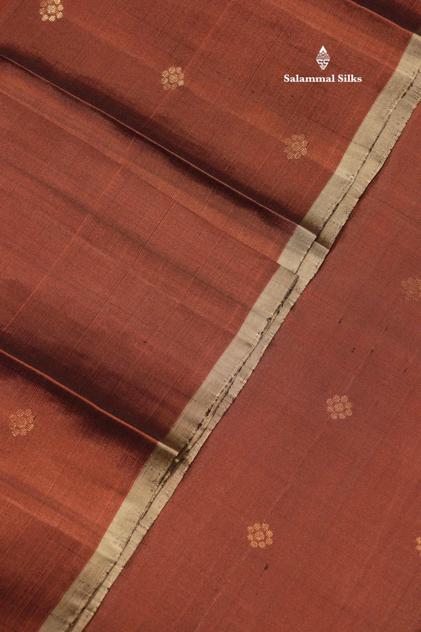 Brown Colour Pure Kanjivaram Soft Silk Saree With Contrast Border