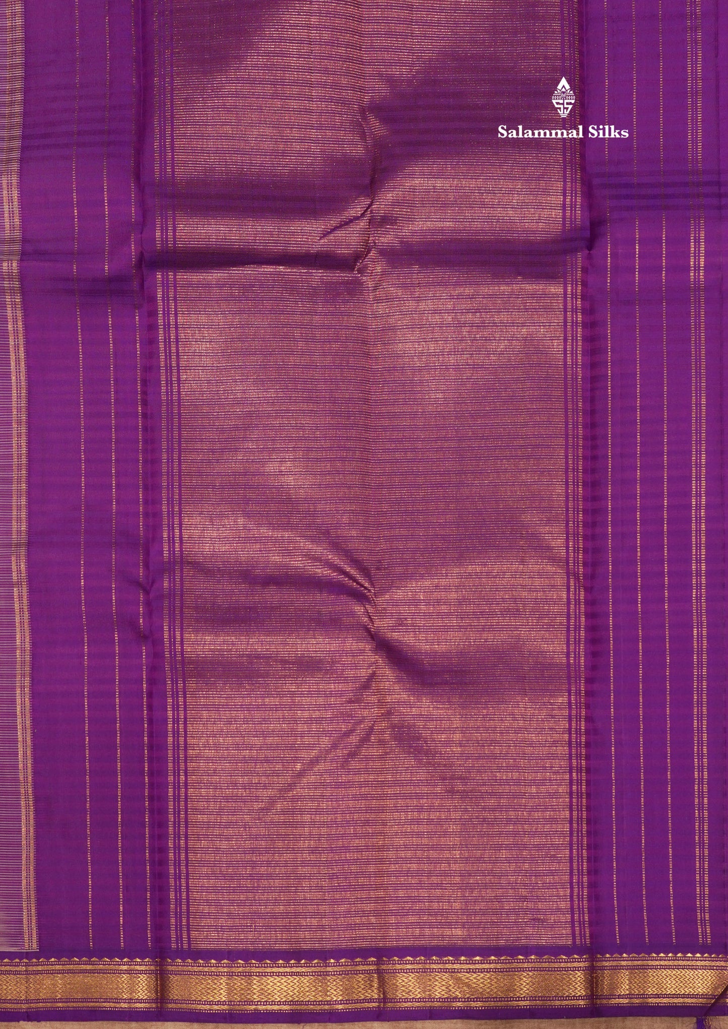 Light Chocolate Colour Pure Kanjivaram Silk Saree With Contrast Violet Small Border