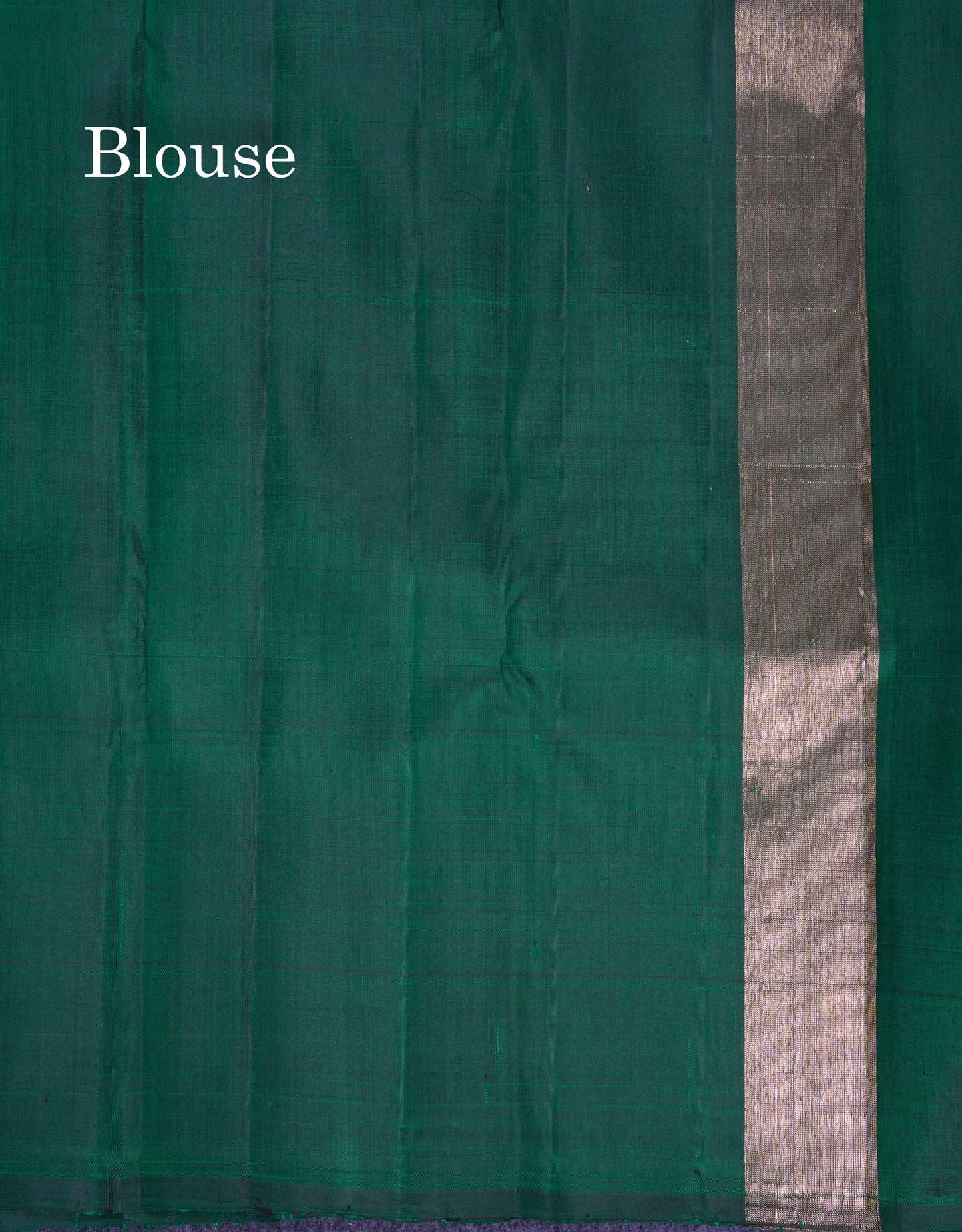 Beautiful Bottle Green Malli Moggu Pure Kanjivaram Silk Saree With Traditional 8Kol Temple Border