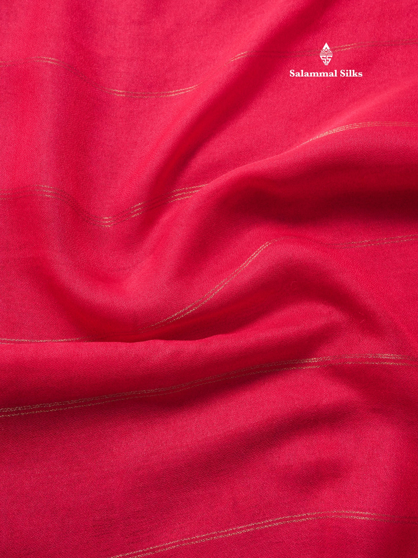 Bottle Green Semi Crepe Saree With Contrast Reddish Pink Border