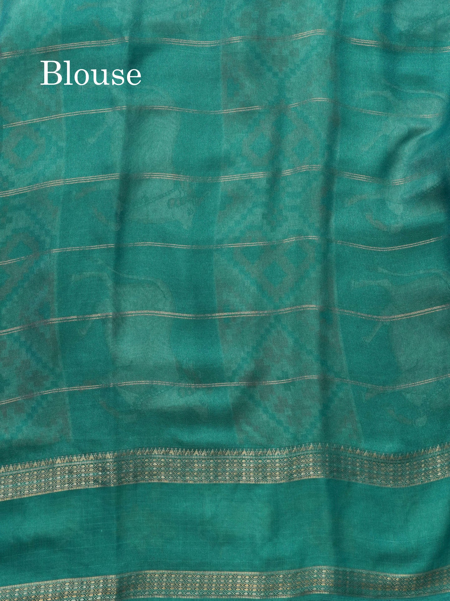 Bottle Green Semi Crepe Saree With Contrast Reddish Pink Border